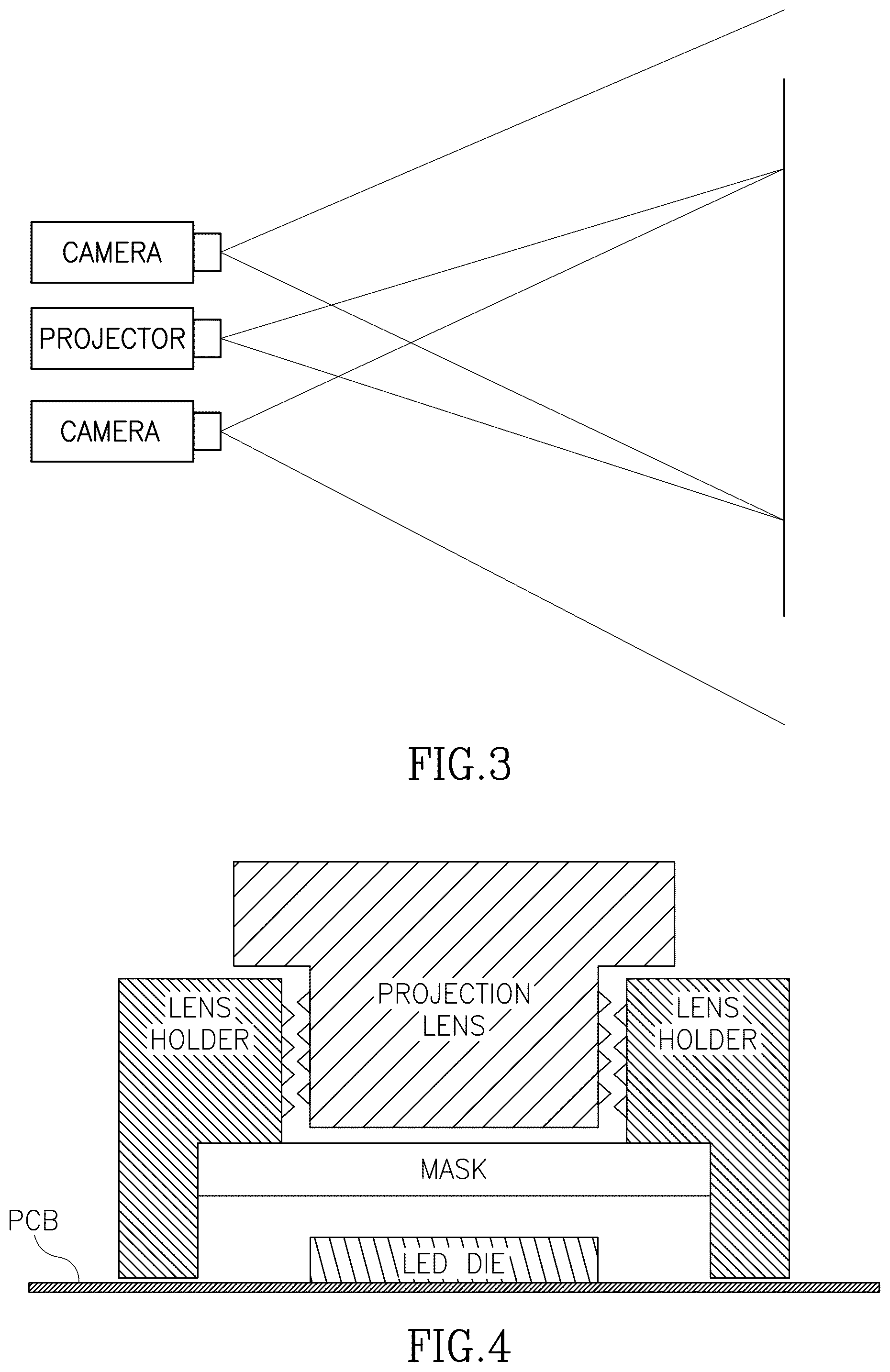 Patent US12468134 Figure 2 – Pattern projecting apparatus for use in a three-dimensional imaging arrangement