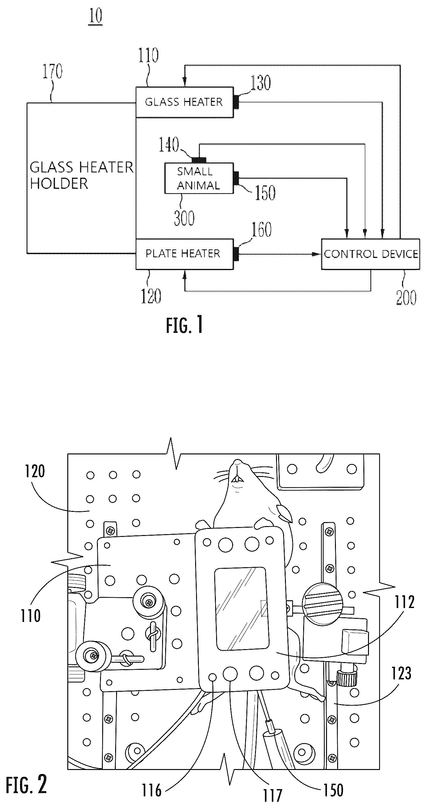 Patent US12468137 Figure 1 – Apparatus for homeothermic manipulation of live animal for microscopic imaging of internal tissue