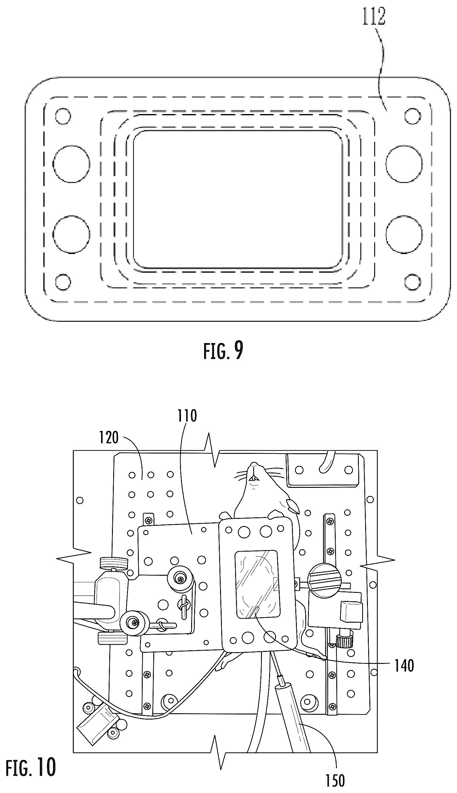 Patent US12468137 Figure 5 – Apparatus for homeothermic manipulation of live animal for microscopic imaging of internal tissue