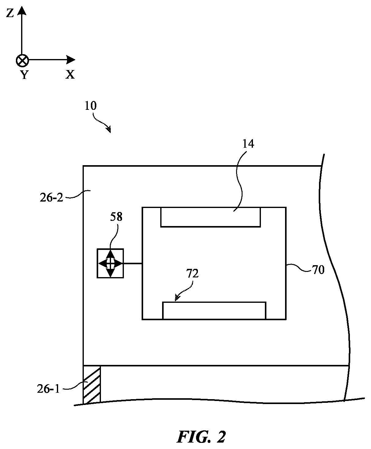 Patent US12468146 Figure 2 – Electronic device with a tunable lens