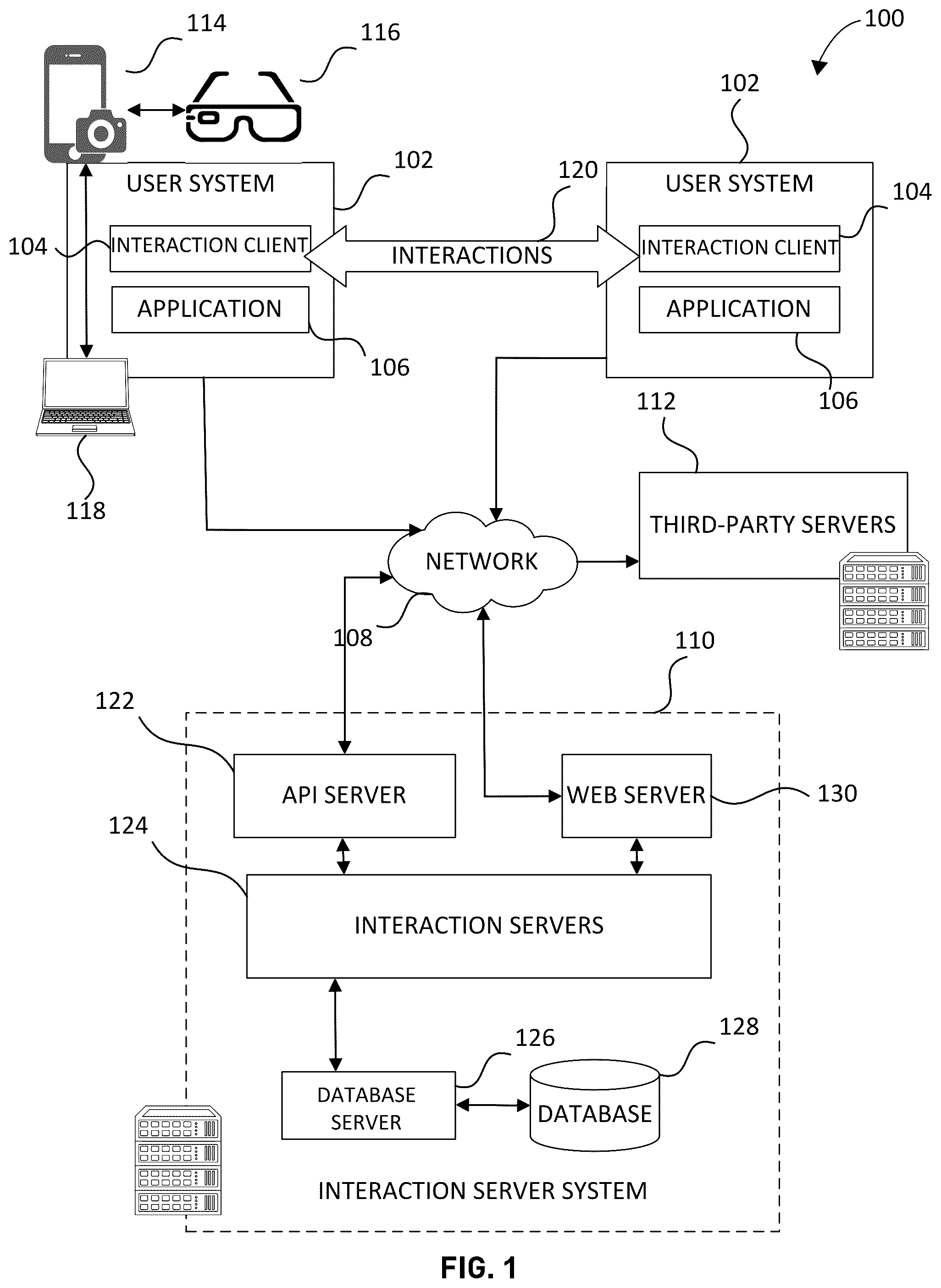 Patent US12468155 Figure 1 – Recreating peripheral vision on a wearable device
