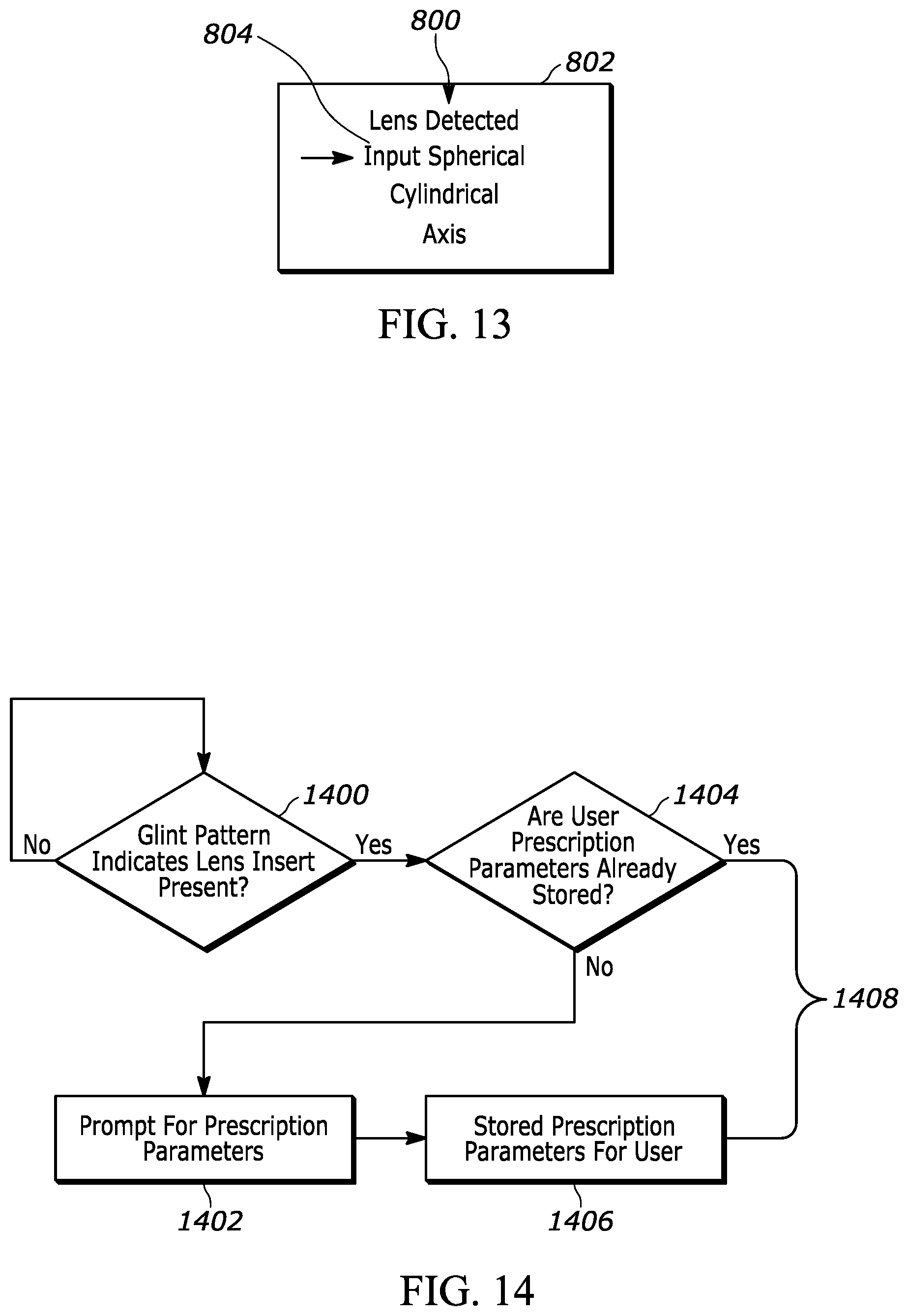 Patent US12468156 Figure 8 – System to detect add-on prescription lenses to VR HMDs with eye tracking