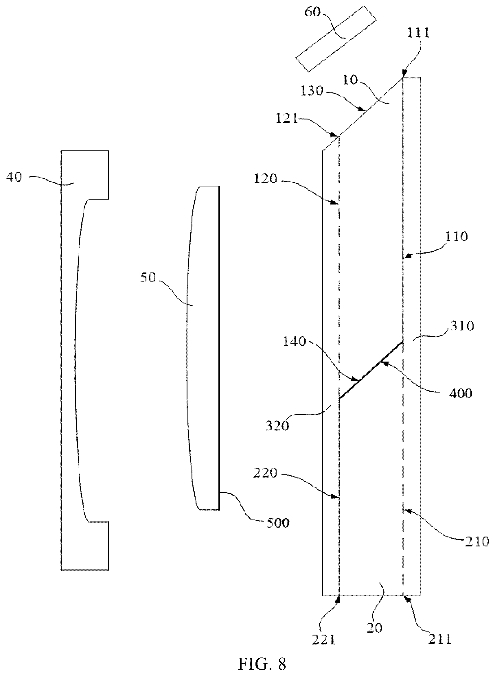 Patent US12468158 Figure 8 – Optical system and head mount display