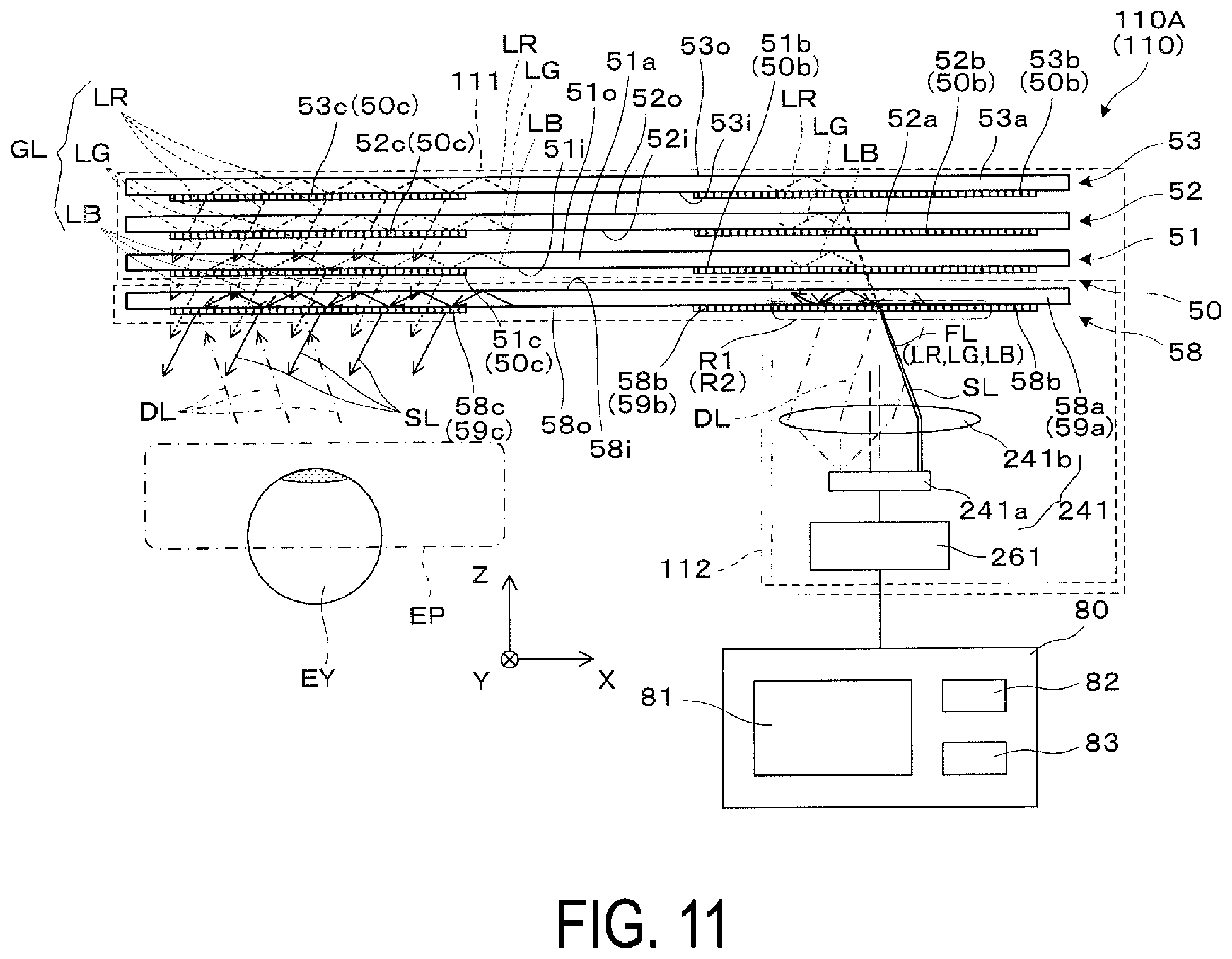 Patent US12468162 Figure 11 – Virtual image display