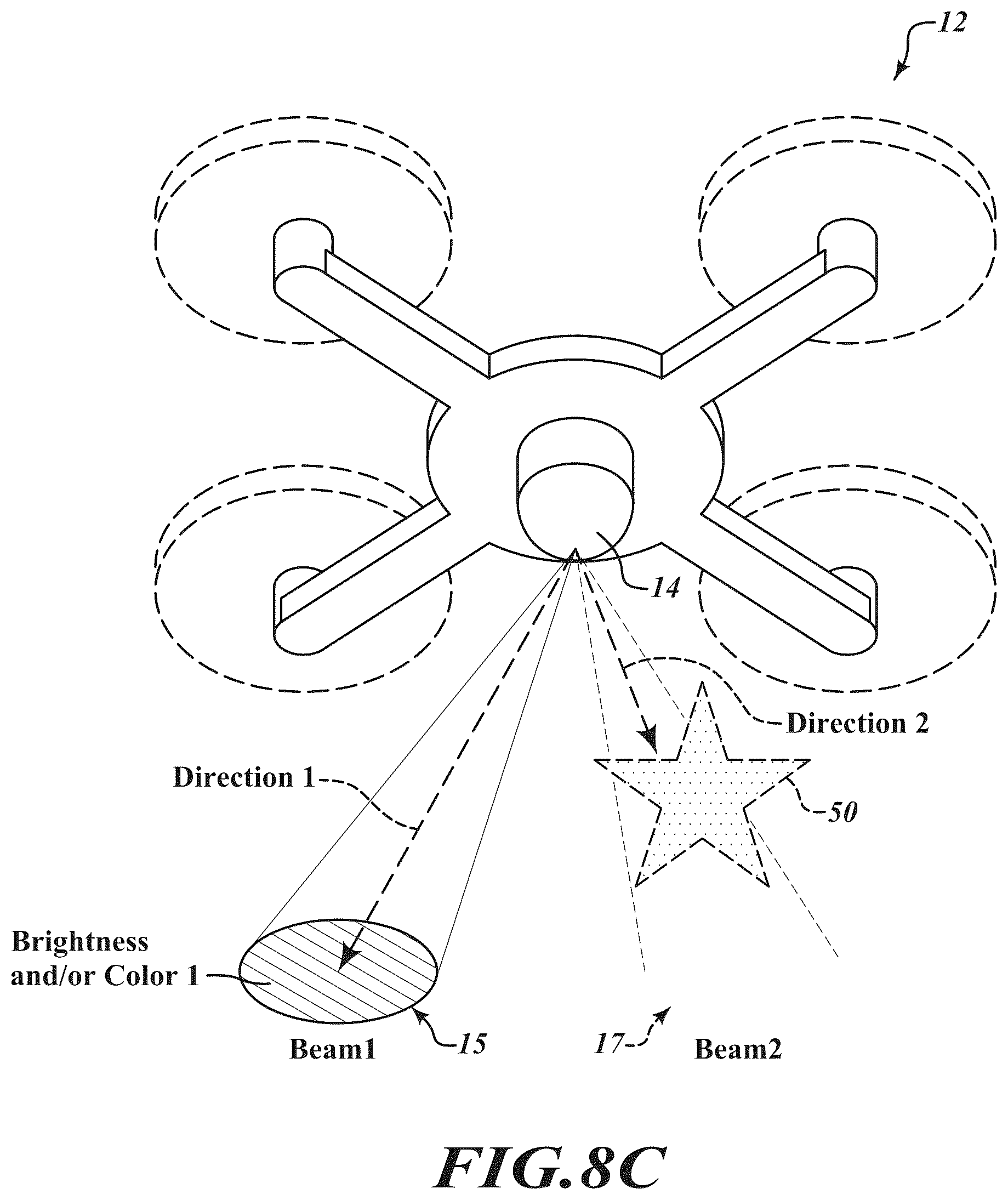 Patent US12468173 Figure 14 – System and method for aerial light shows with occlusion and transparency