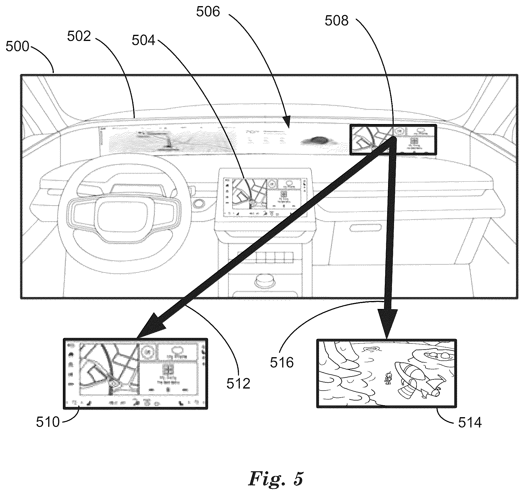 Patent US12468194 Figure 5 – Dual view display