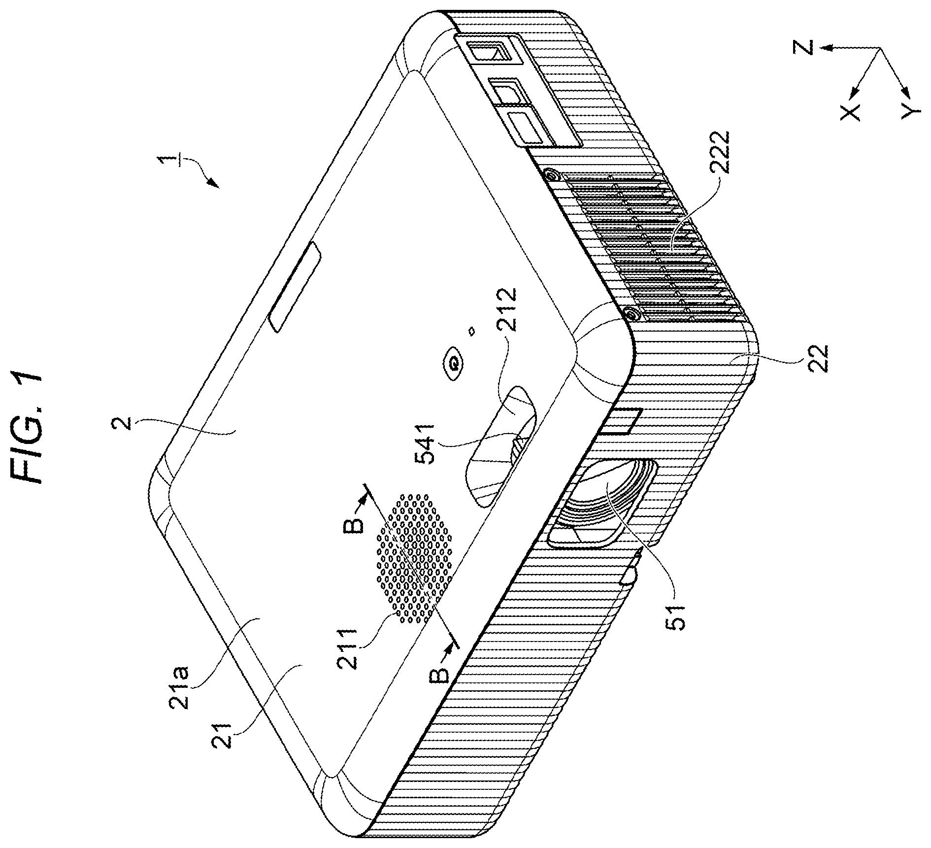 Patent US12468214 Figure 1 – Projector