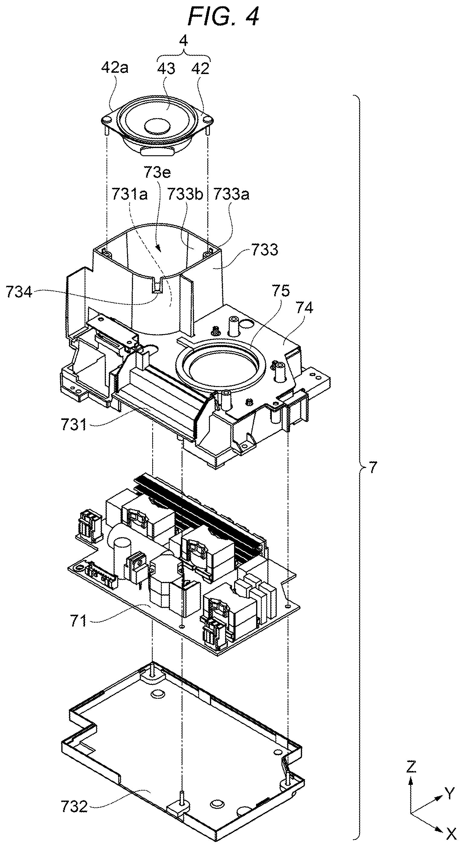 Patent US12468214 Figure 4 – Projector