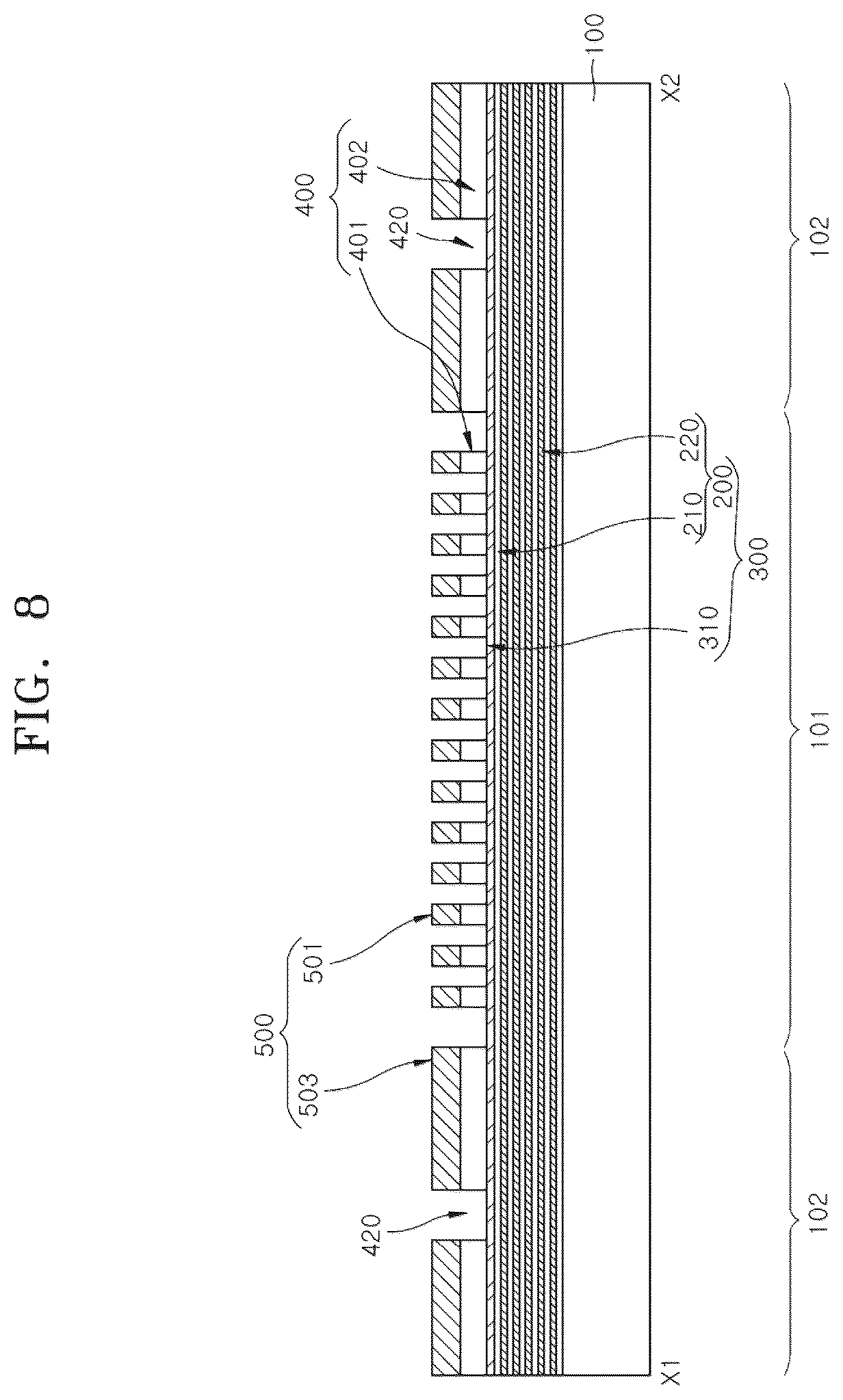 Patent US12468216 Figure 8 – Phase shift mask for EUV lithography and manufacturing method for the phase shift mask