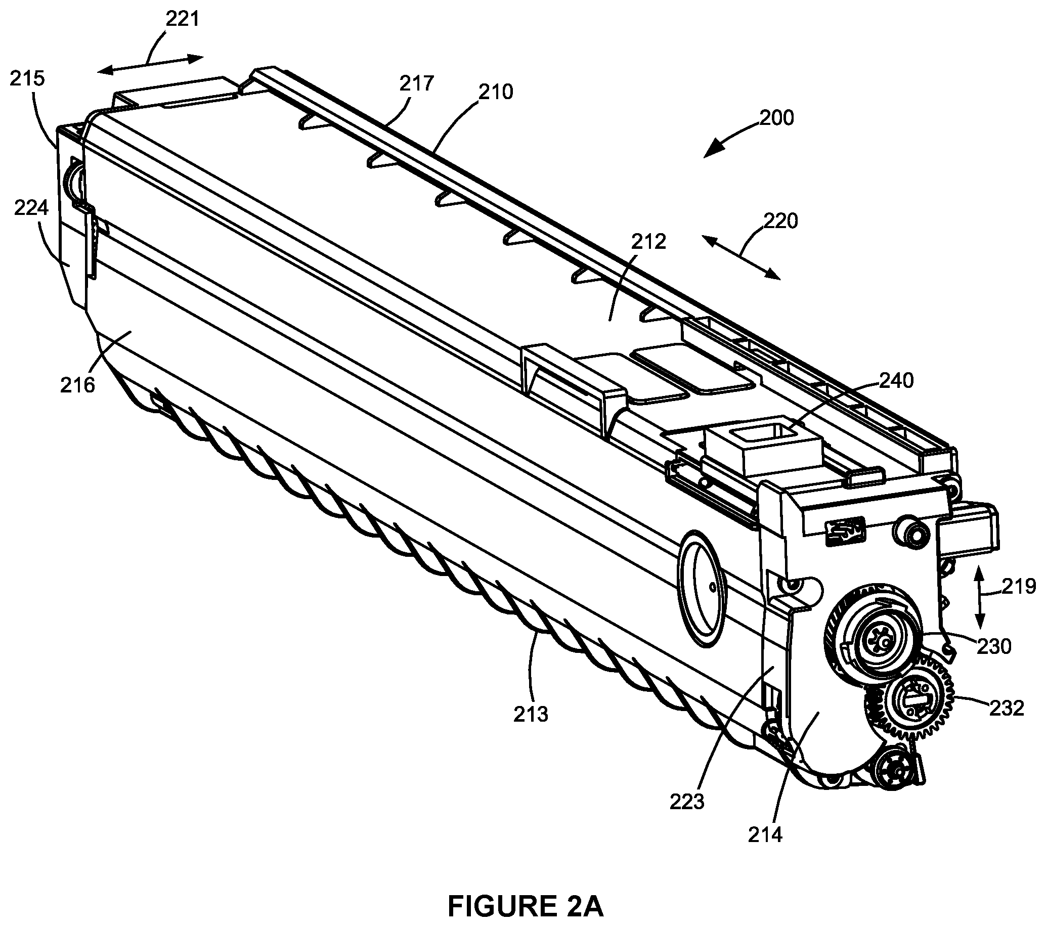 Patent US12468238 Figure 2 – Toner container having a magnet for toner level sensing