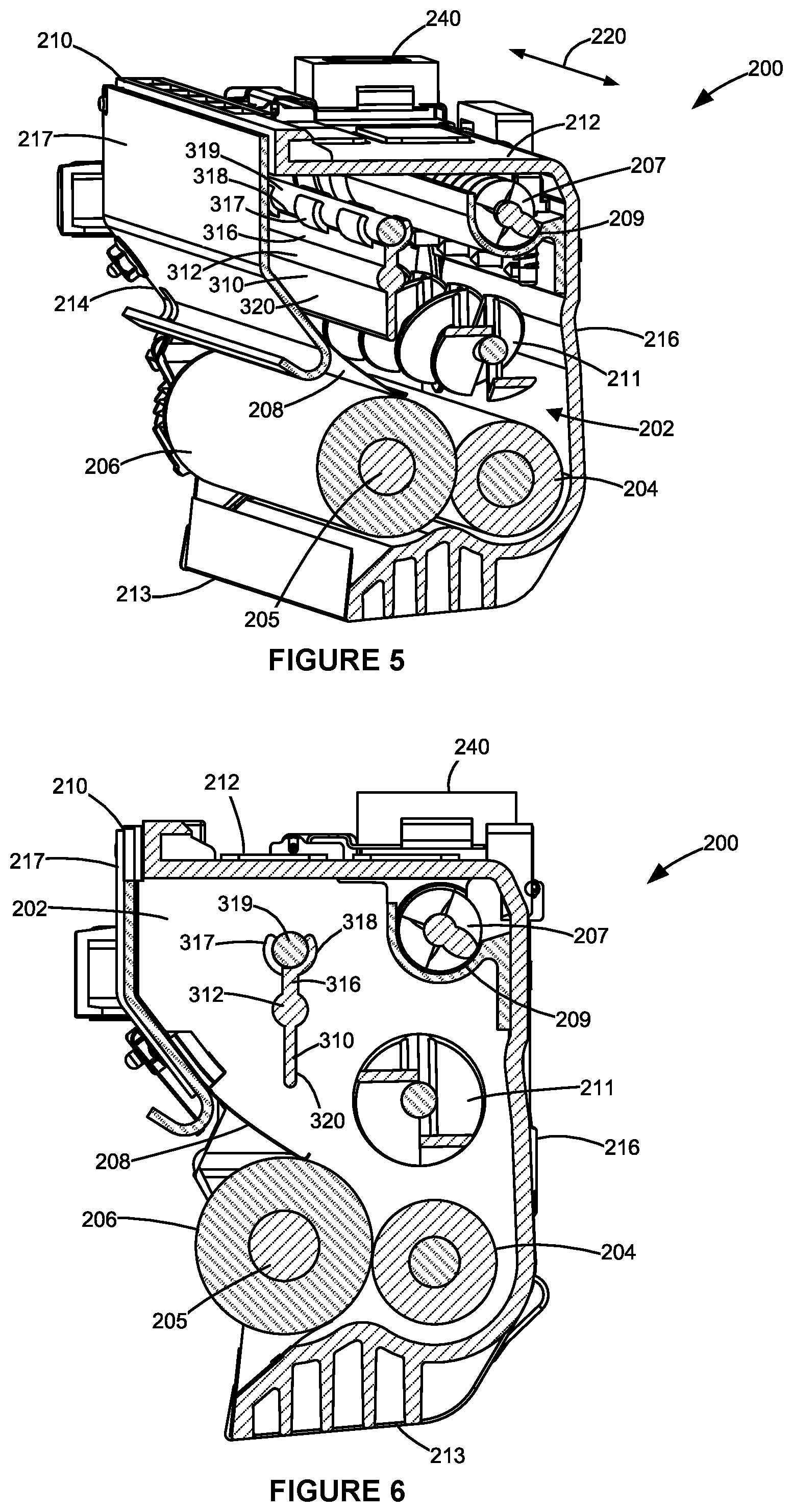 Patent US12468238 Figure 6 – Toner container having a magnet for toner level sensing