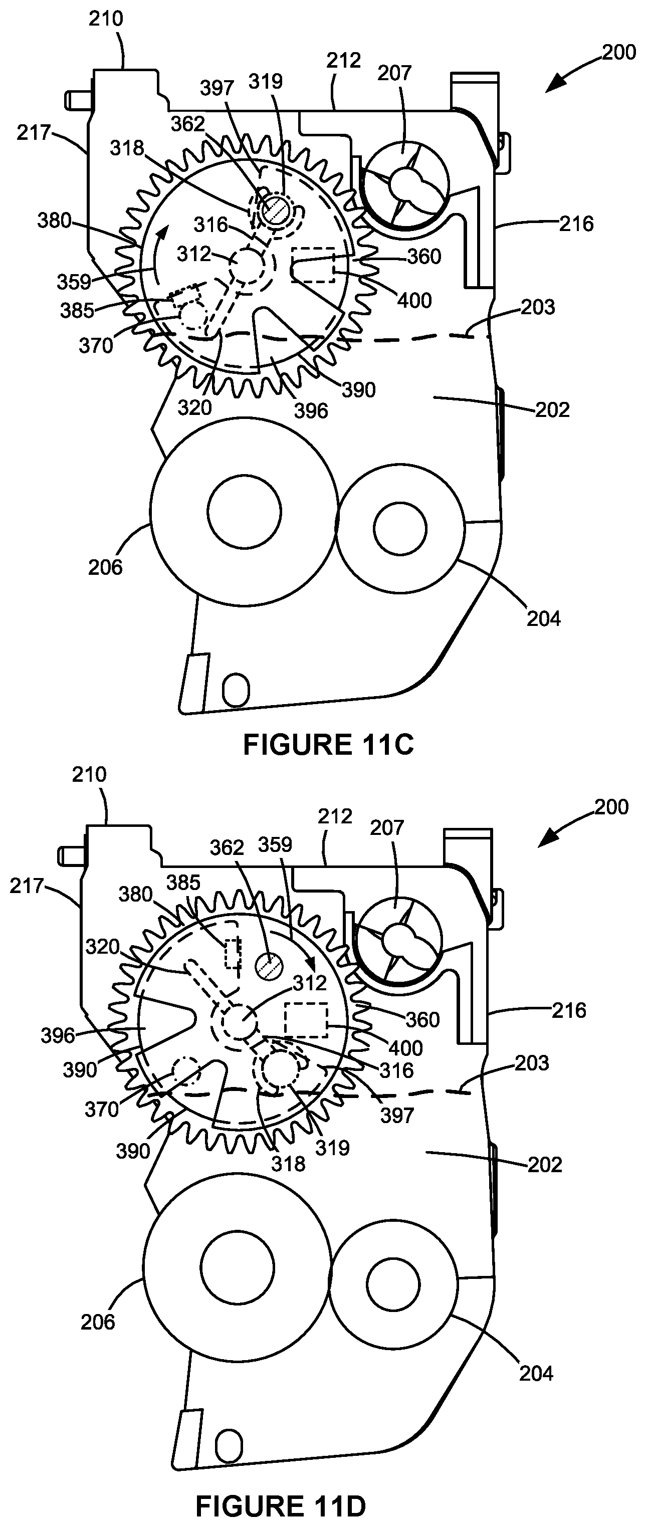 Patent US12468238 Figure 12 – Toner container having a magnet for toner level sensing