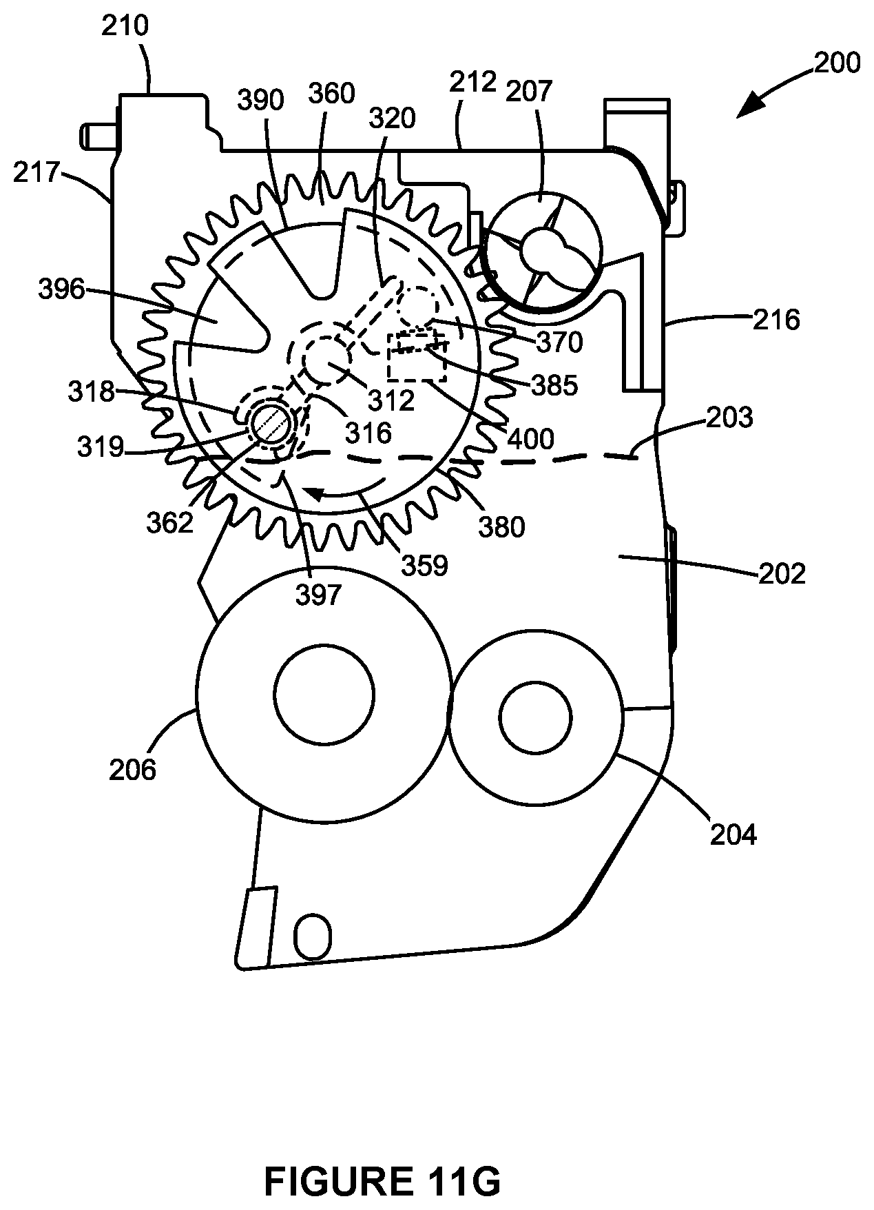 Patent US12468238 Figure 14 – Toner container having a magnet for toner level sensing
