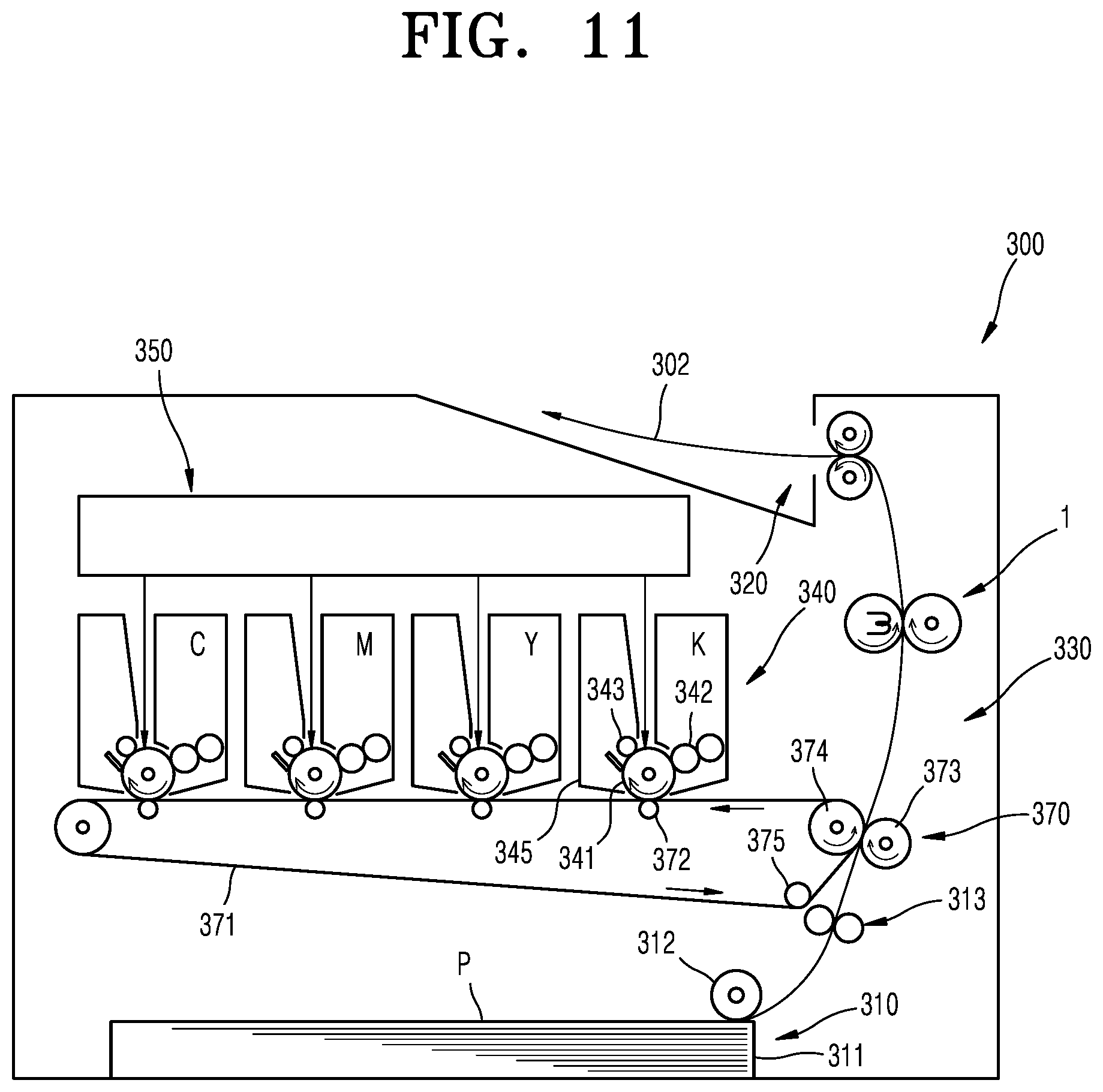 Patent US12468246 Figure 11 – Heat conduction member for preventing fuser heater from local overheating