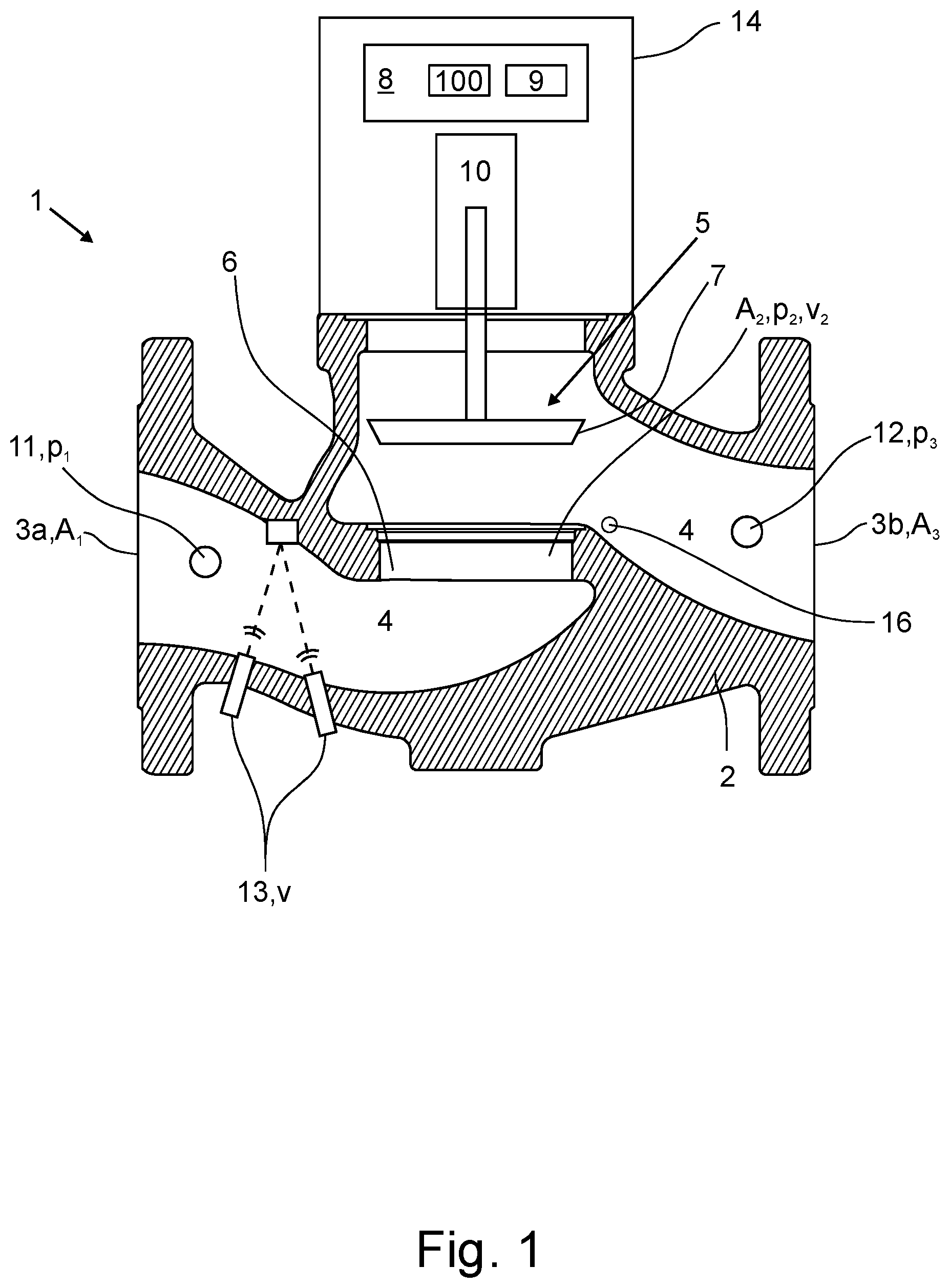 Patent US12468314 — Computer-implemented method for operating a shut-off device for a fluid and a corresponding shut-off device — Figure 1