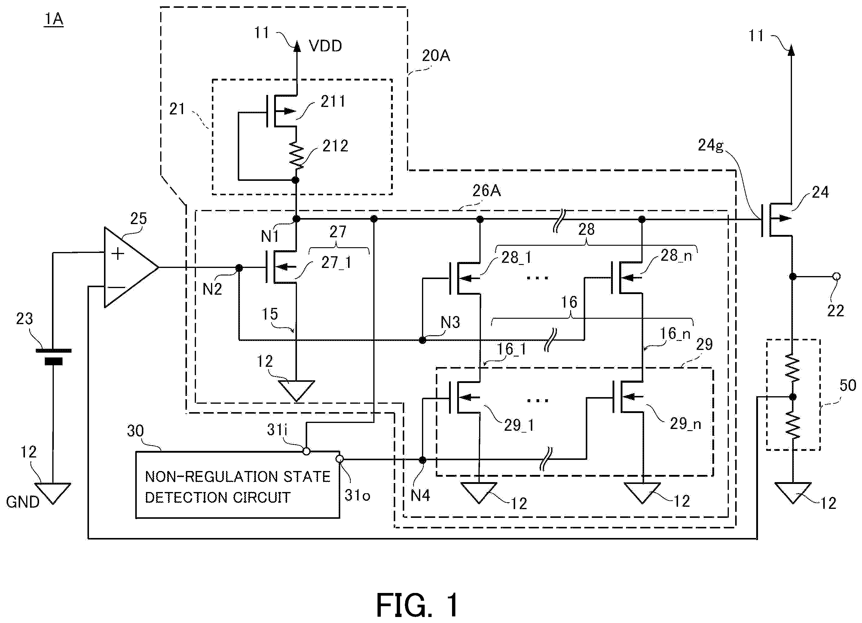 Patent US12468326 Figure 1 – Voltage regulator