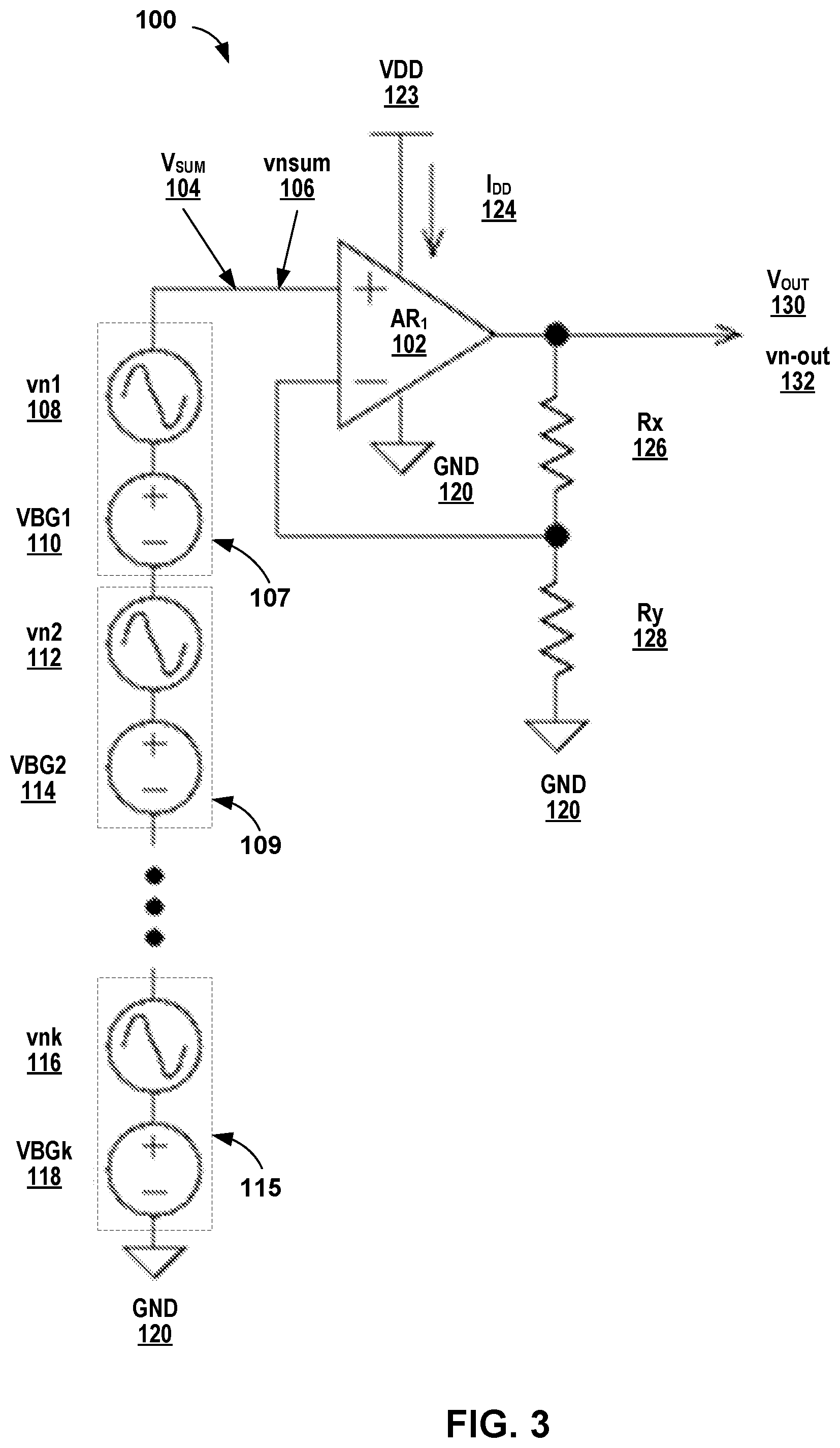 Patent US12468328 Figure 2 – Low noise bandgap voltage reference circuits