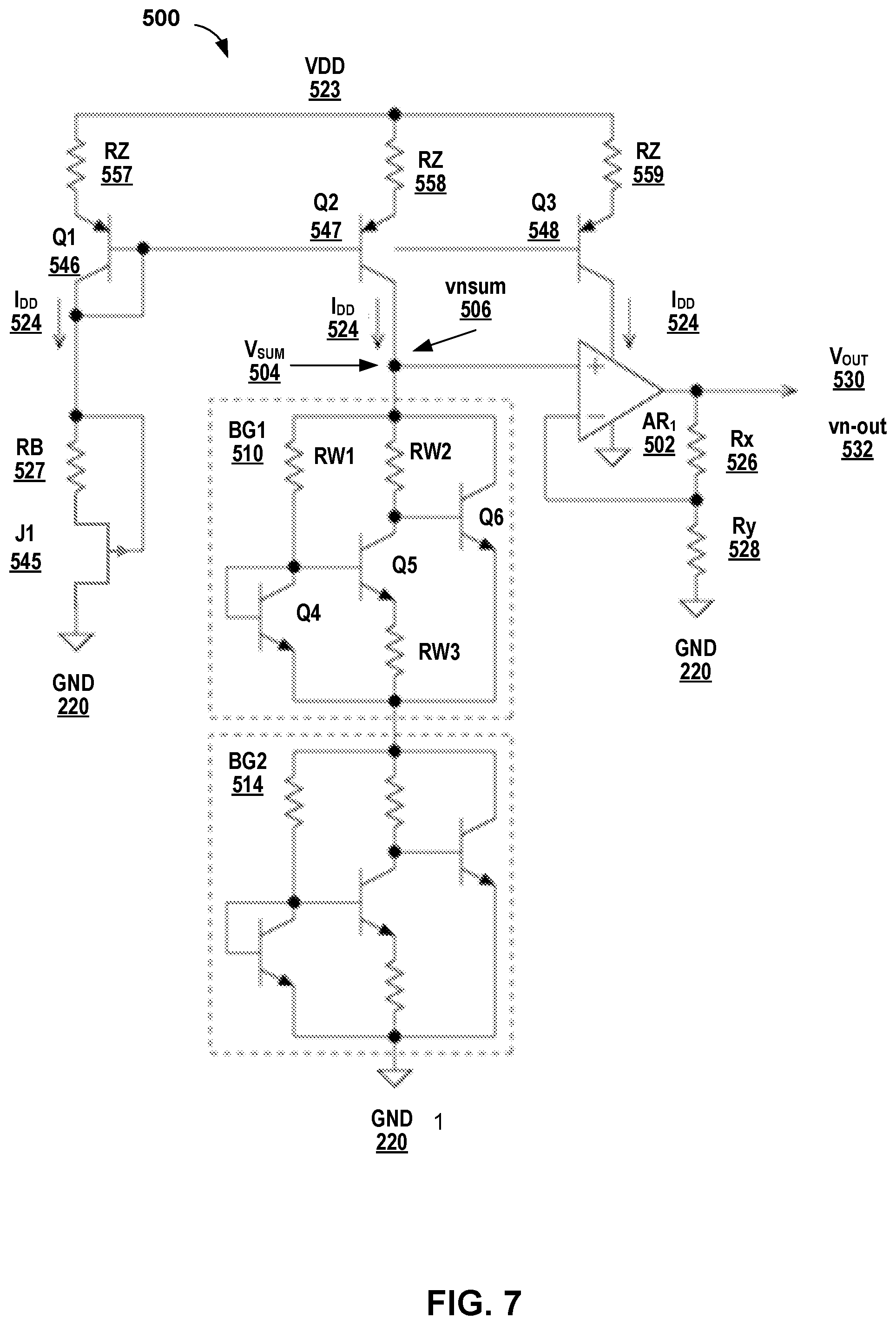 Patent US12468328 Figure 6 – Low noise bandgap voltage reference circuits