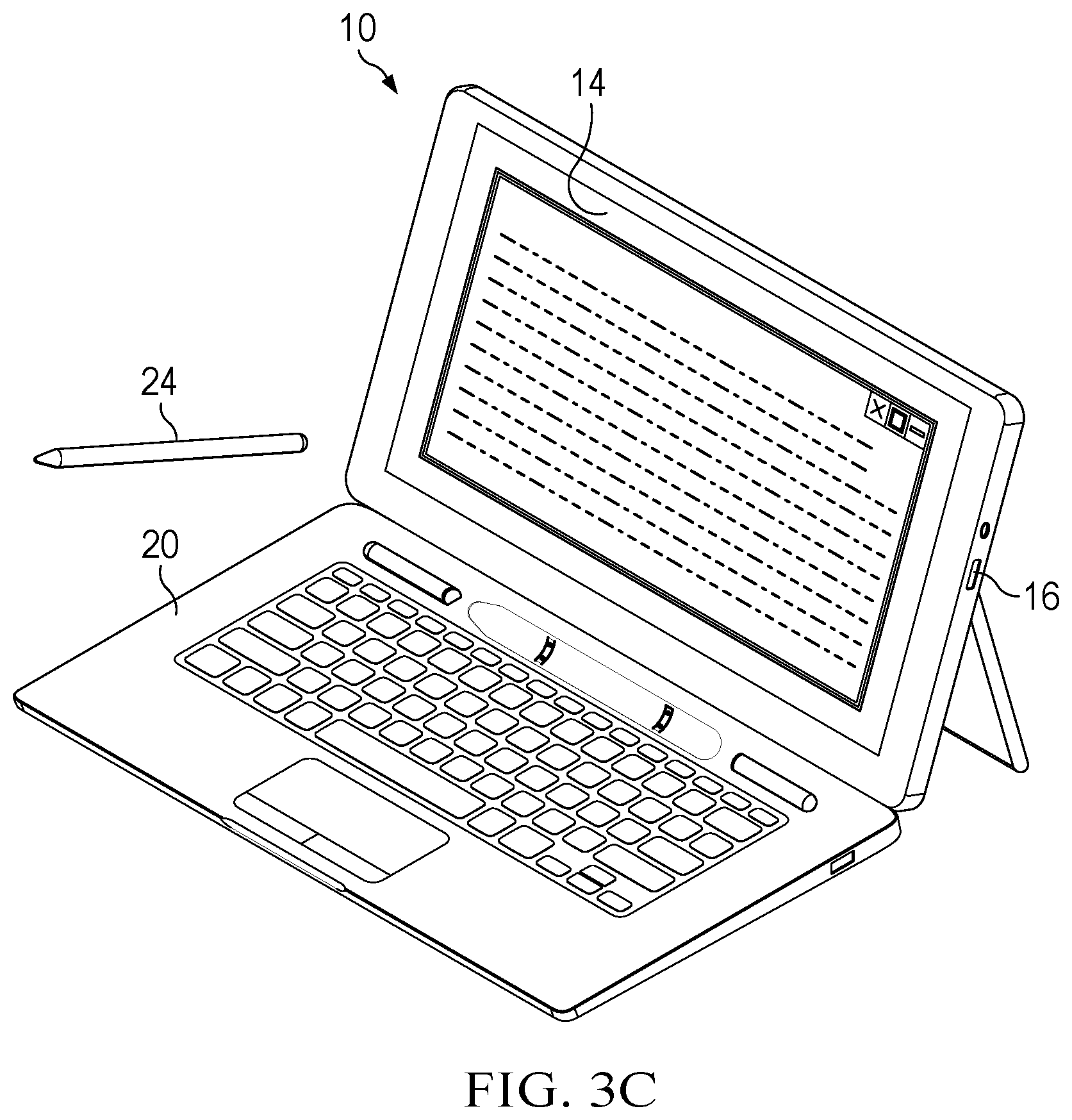 Patent US12468336 Figure 5 – Information handling system folio stylus garage power management