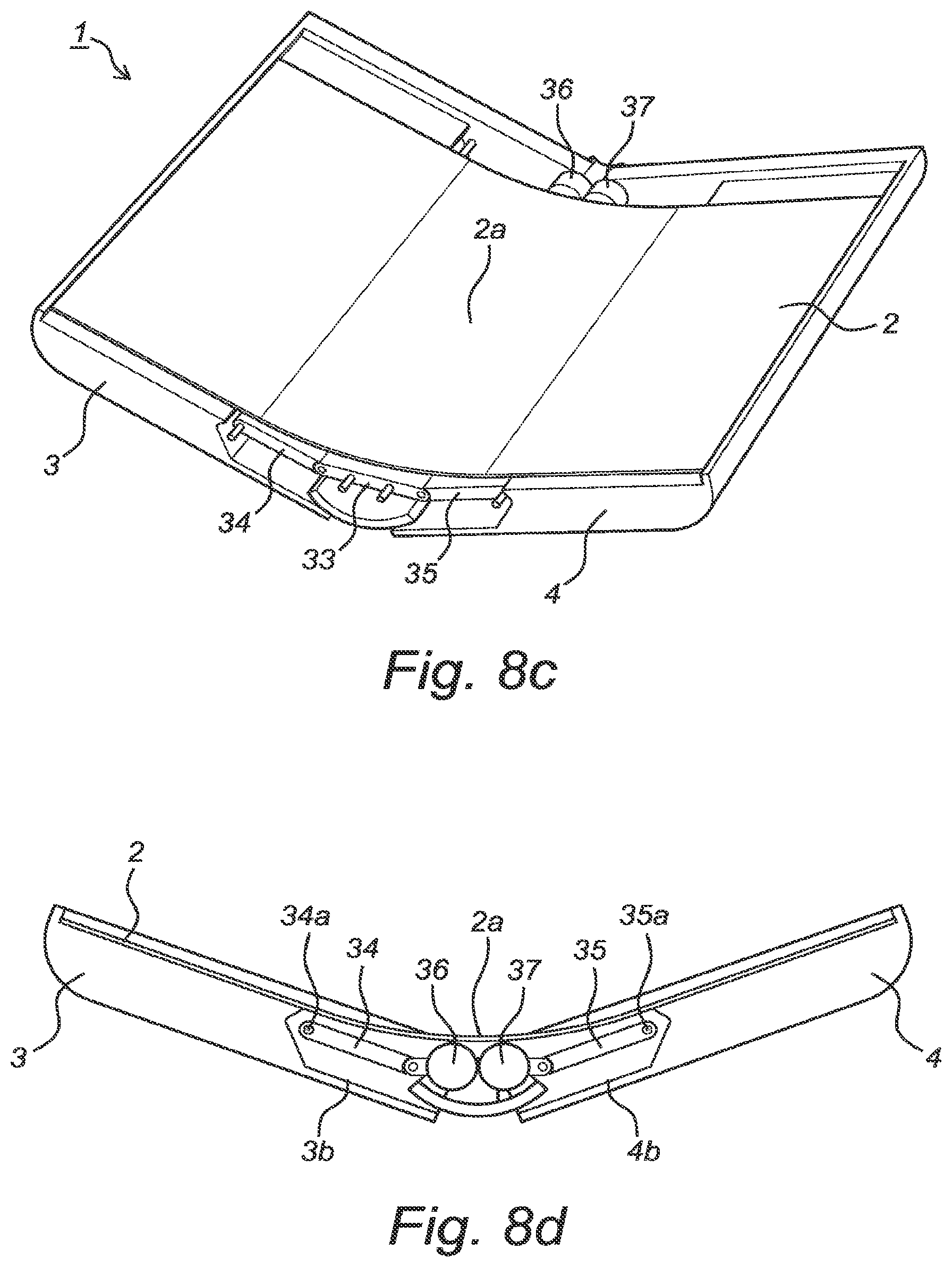 Patent US12468345 Figure 8 – Display system with a flexible display