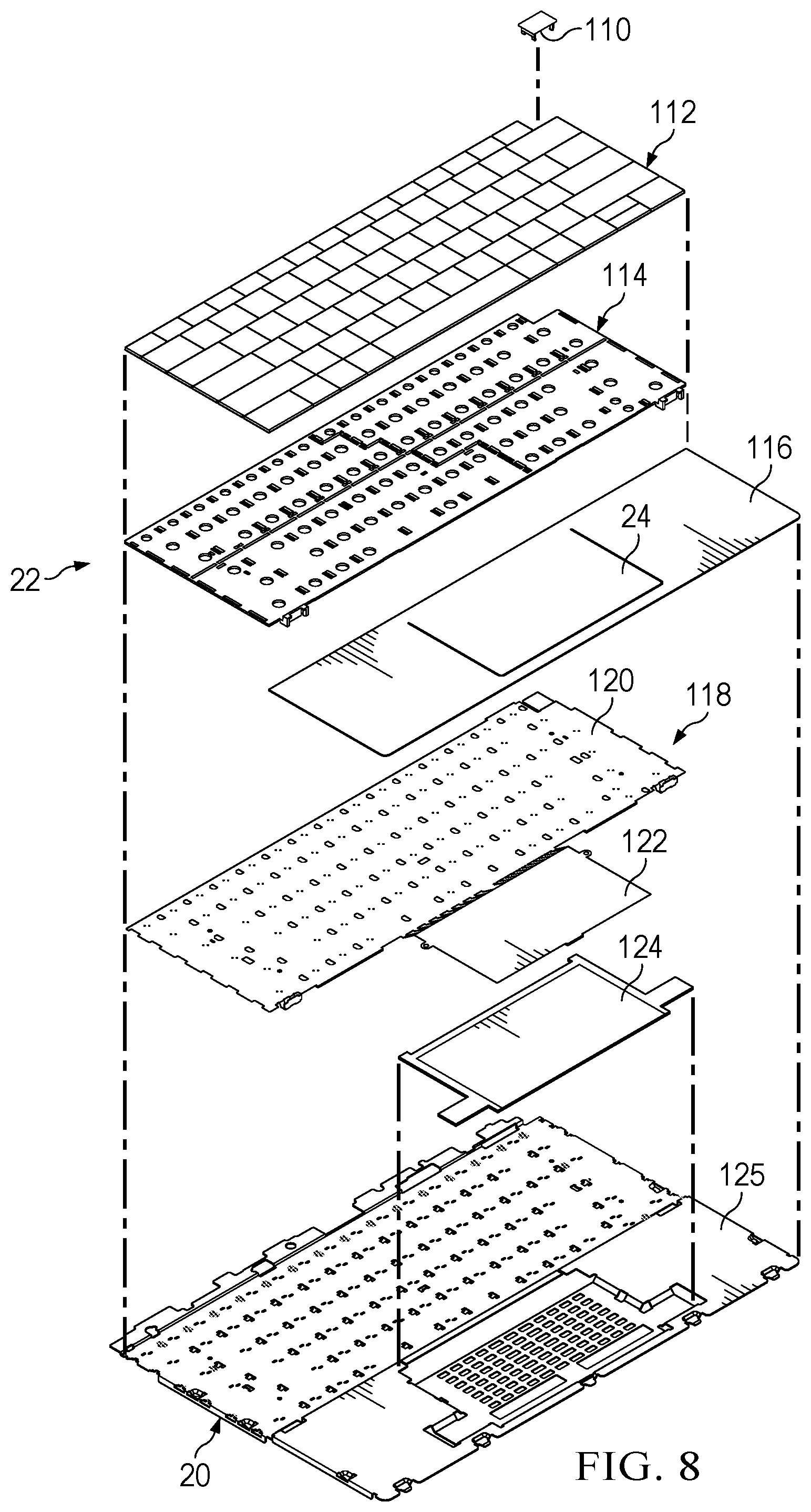 Patent US12468358 Figure 18 – Information handling system motherboard battery cable free connector