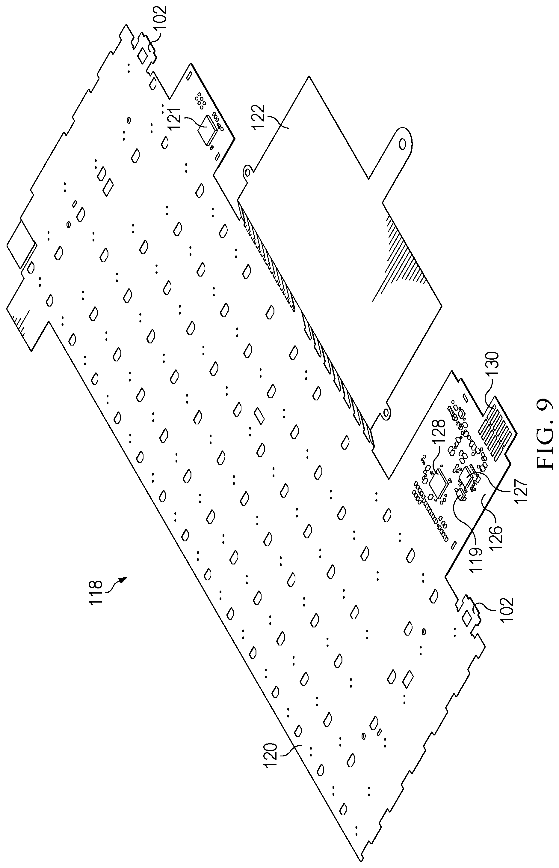 Patent US12468358 Figure 19 – Information handling system motherboard battery cable free connector