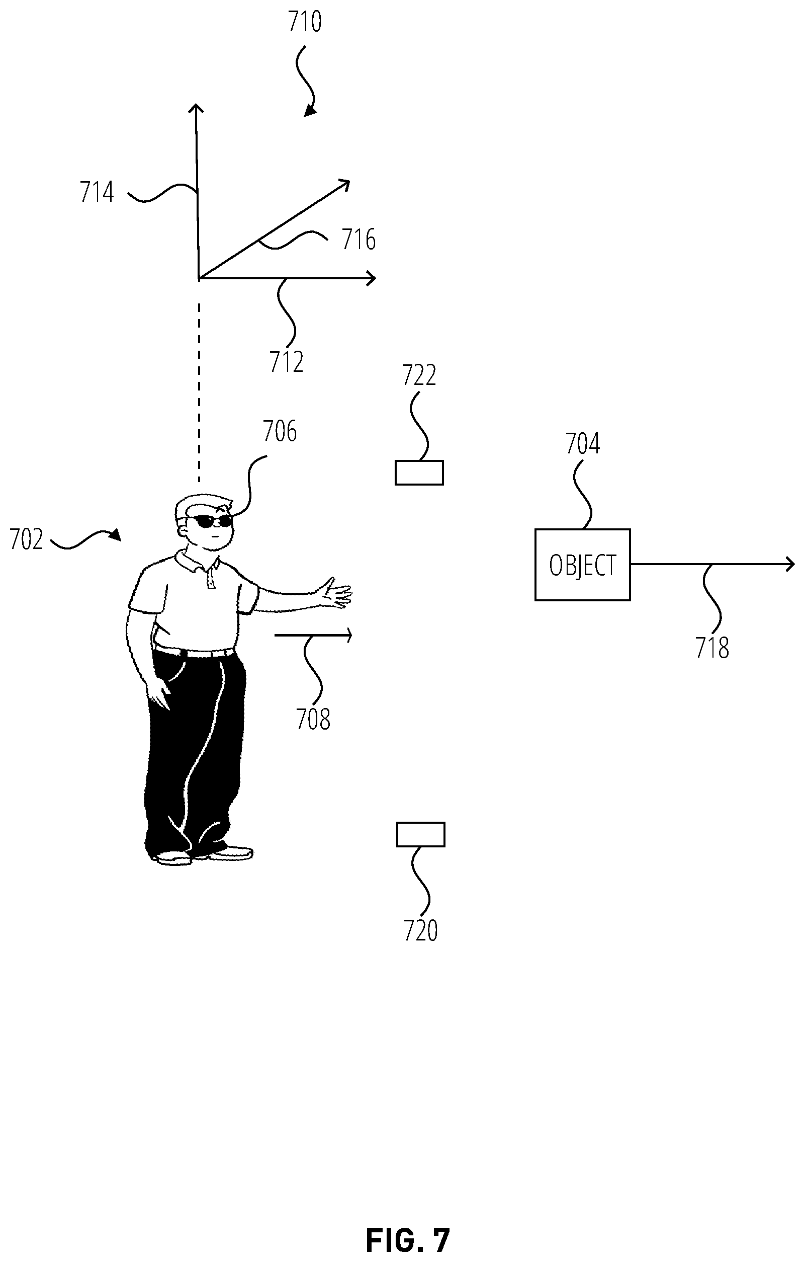 Patent US12468396 Figure 7 – Virtual manipulation of augmented and virtual reality objects