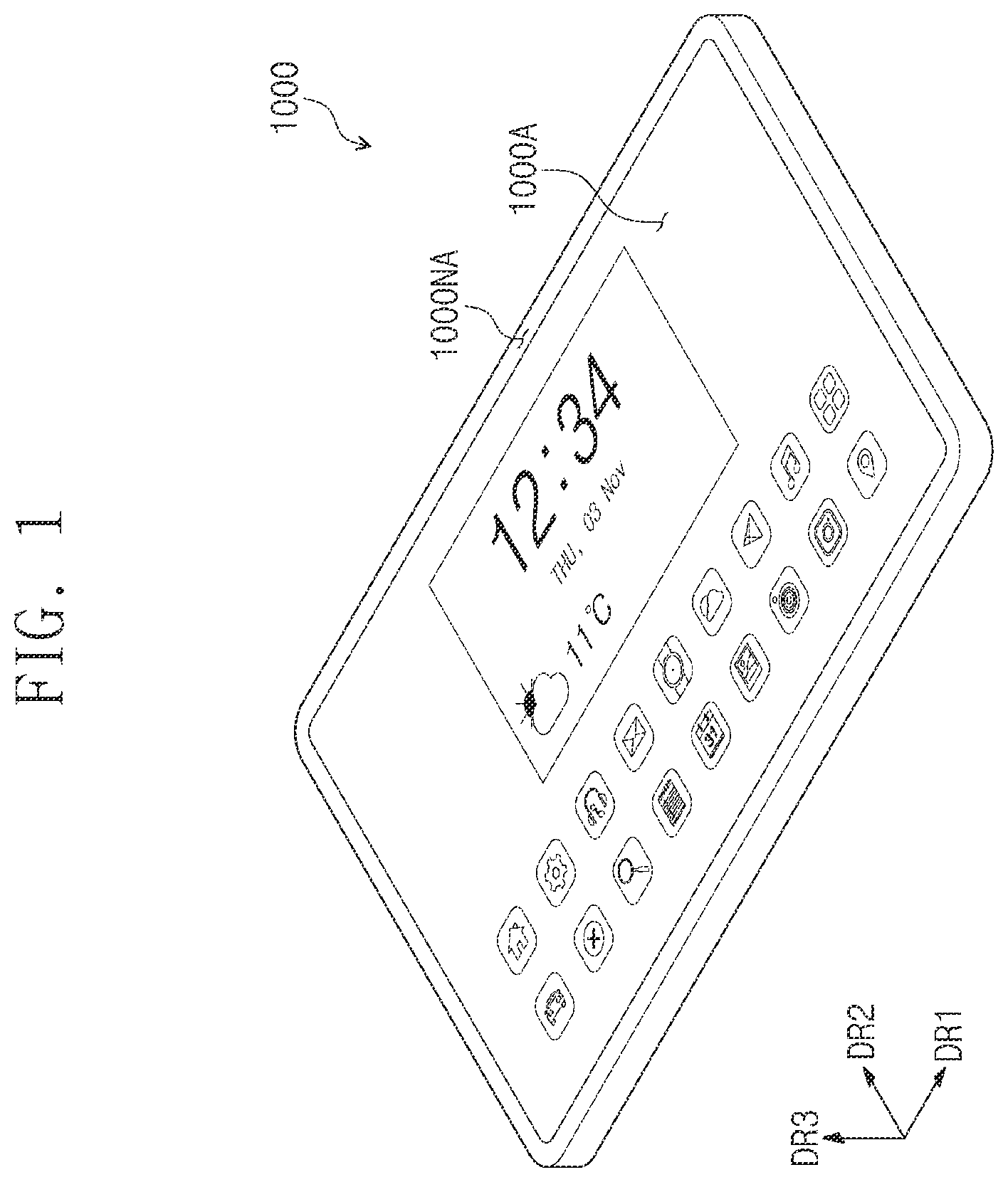 Patent US12468416 Figure 1 – Sensor layer and electronic apparatus including the same
