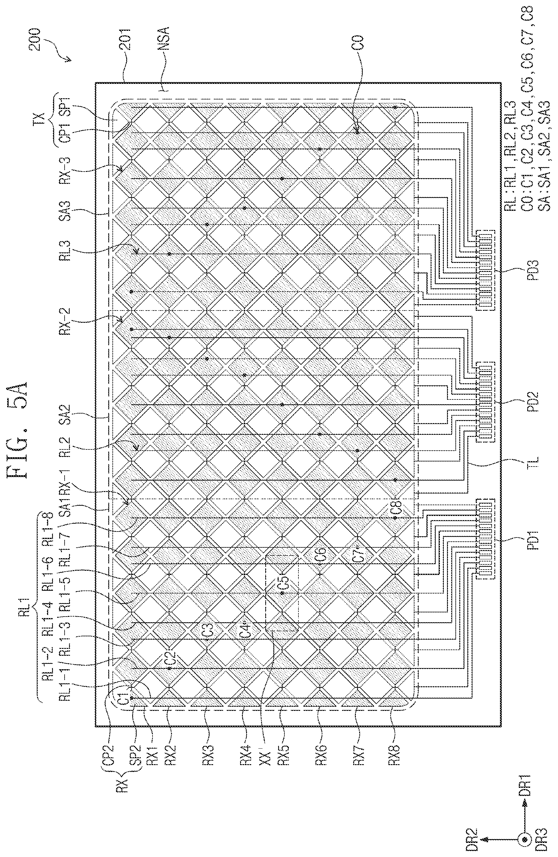 Patent US12468416 Figure 5 – Sensor layer and electronic apparatus including the same