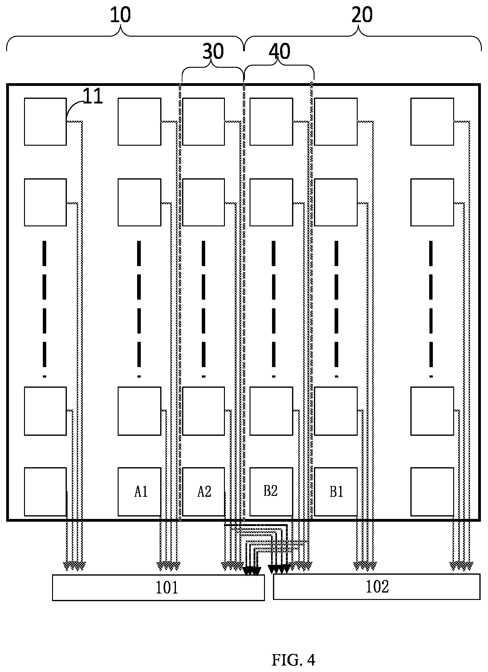 Patent US12468426 Figure 4 – Touch display panel and method for measuring touch point thereof