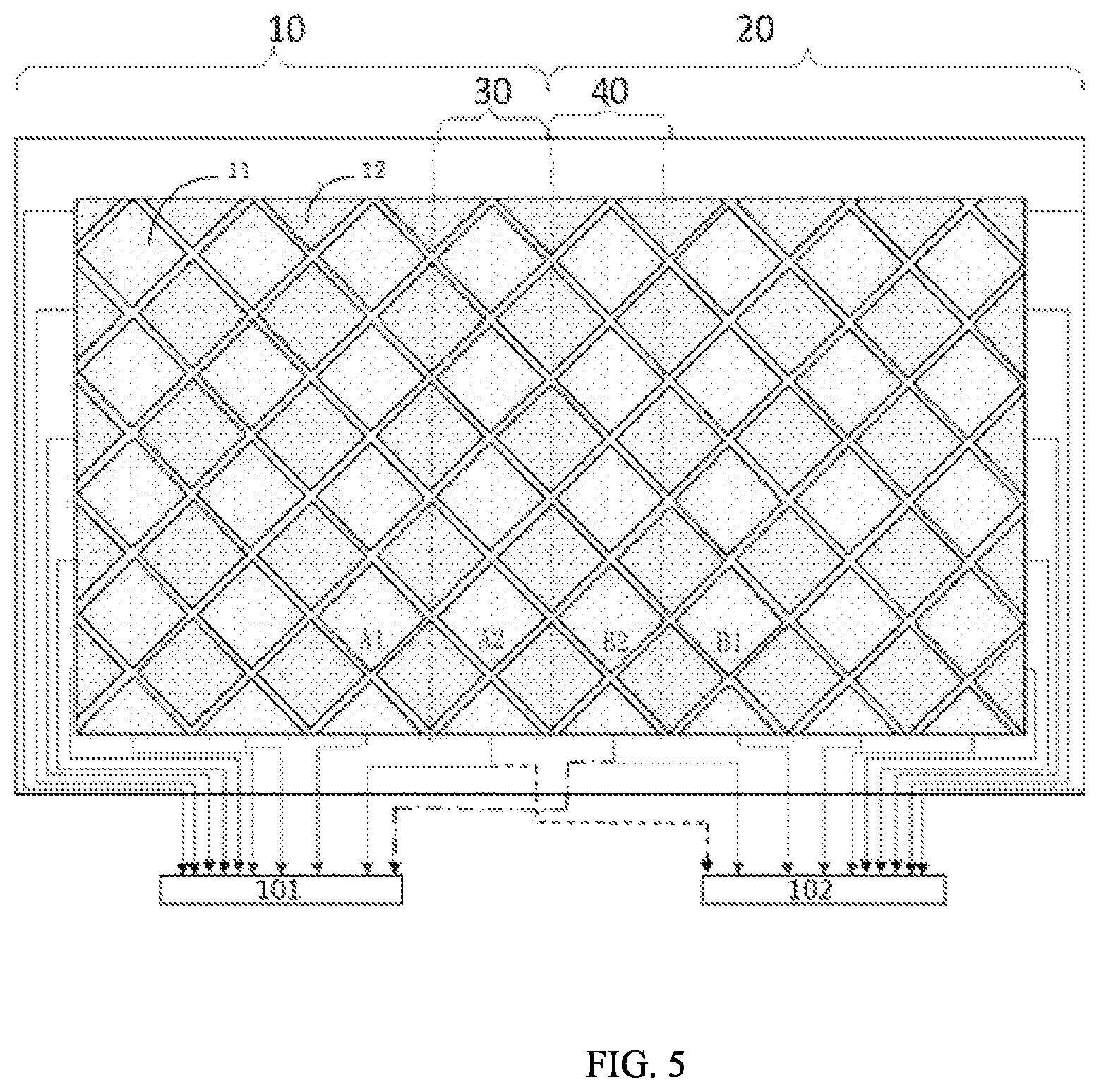 Patent US12468426 Figure 5 – Touch display panel and method for measuring touch point thereof
