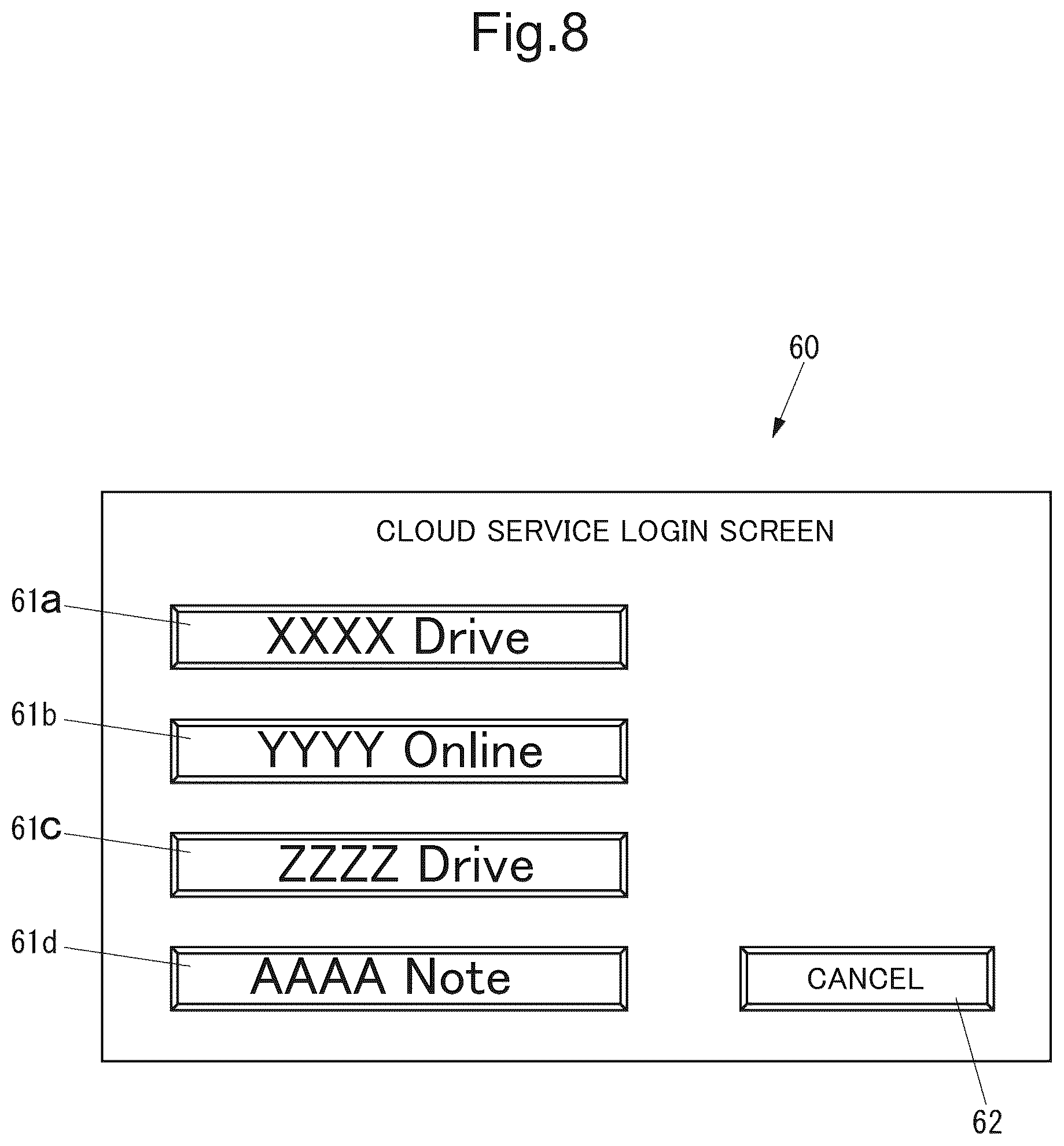 Patent US12468492 Figure 8 – Communication mediation device, computer-readable non-transitory recording medium storing communication mediation program, and communication mediation system for mediating communication with cloud service for storing data