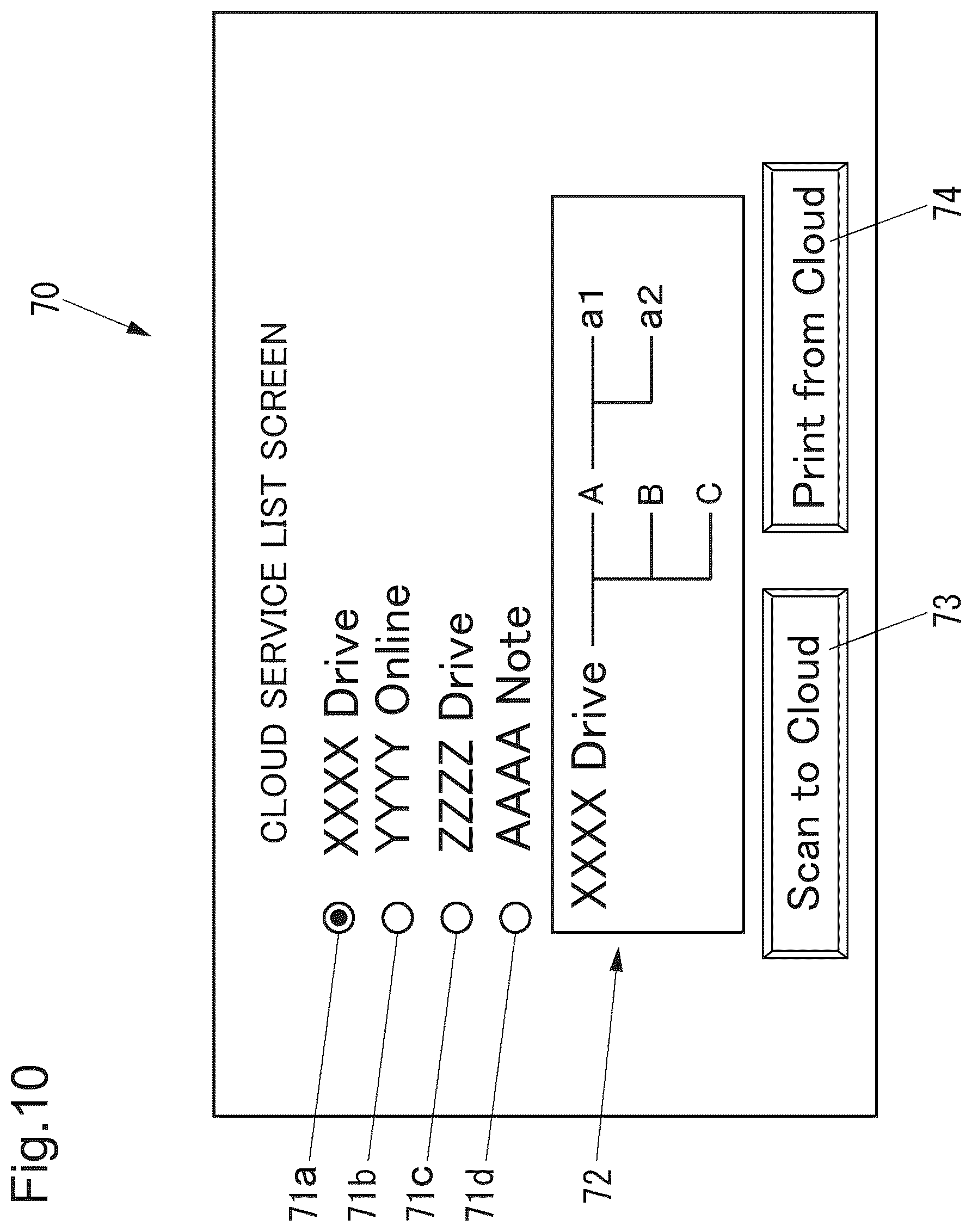 Patent US12468492 Figure 10 – Communication mediation device, computer-readable non-transitory recording medium storing communication mediation program, and communication mediation system for mediating communication with cloud service for storing data