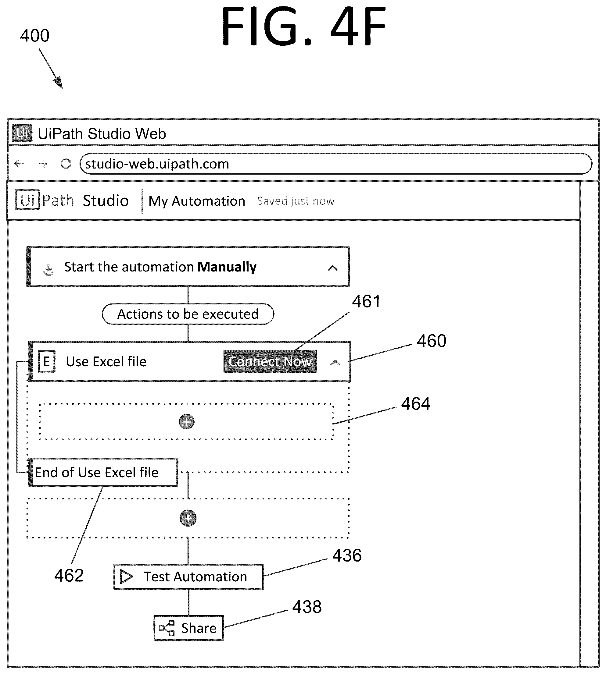 Patent US12468557 Figure 10 – Web-based robotic process automation designer systems and automations for virtual machines, sessions, and containers