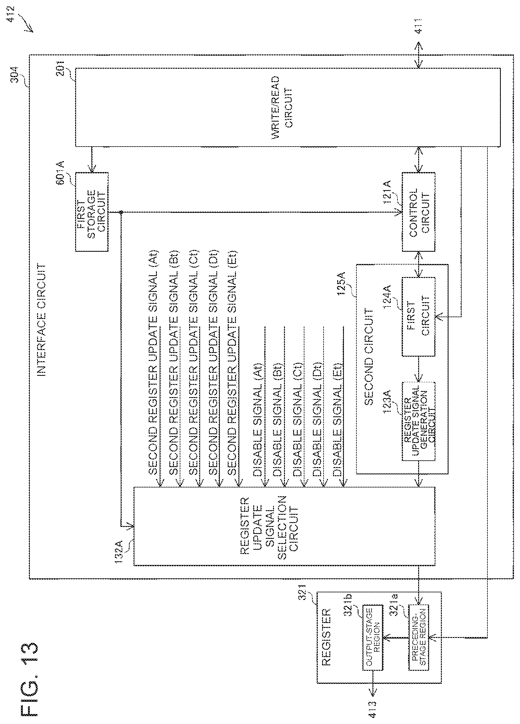 Patent US12468647 Figure 13 – Interface circuit, digital circuit, communication module, and communication device