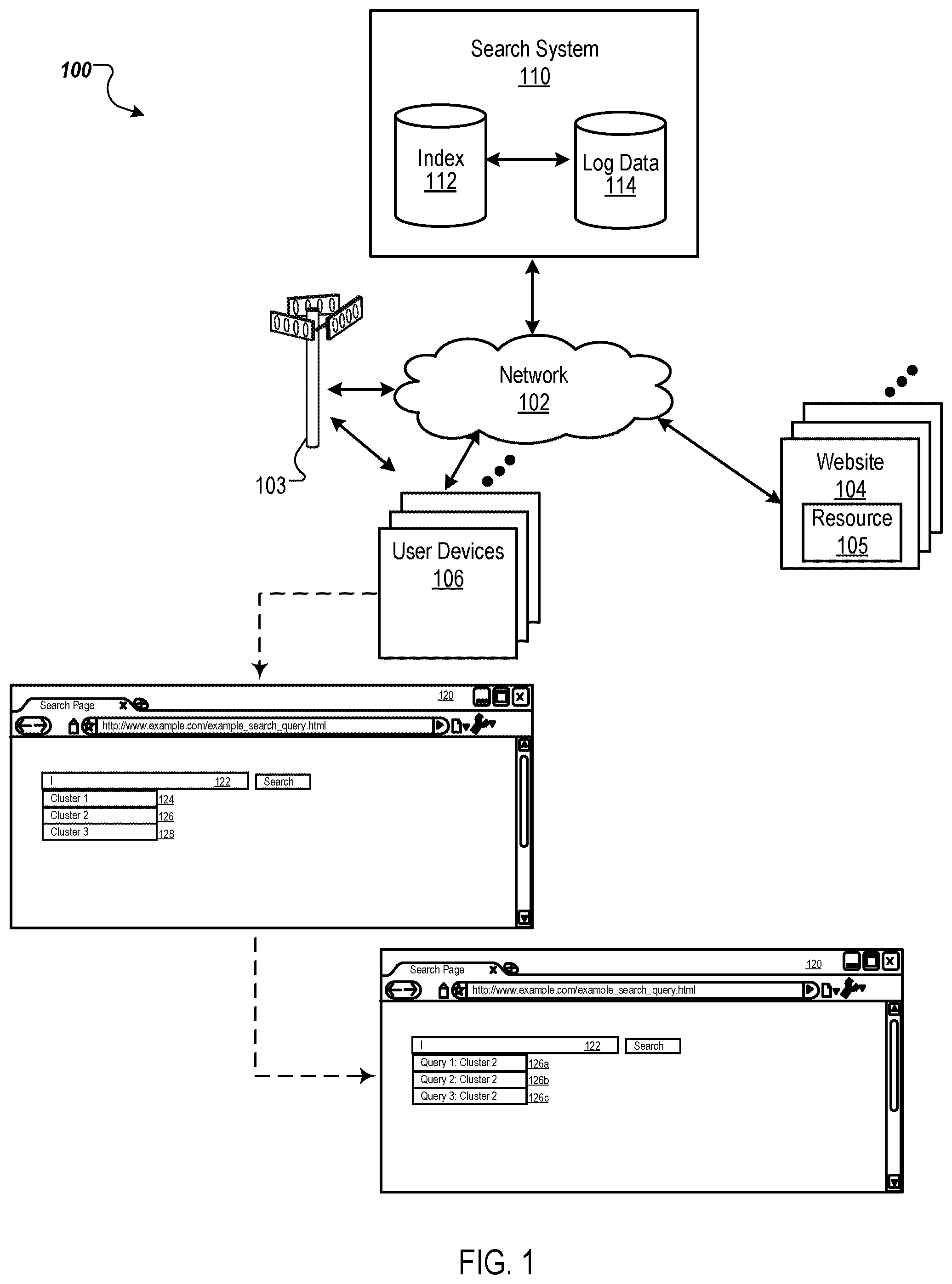 Patent US12468692 Figure 1 – Query composition system