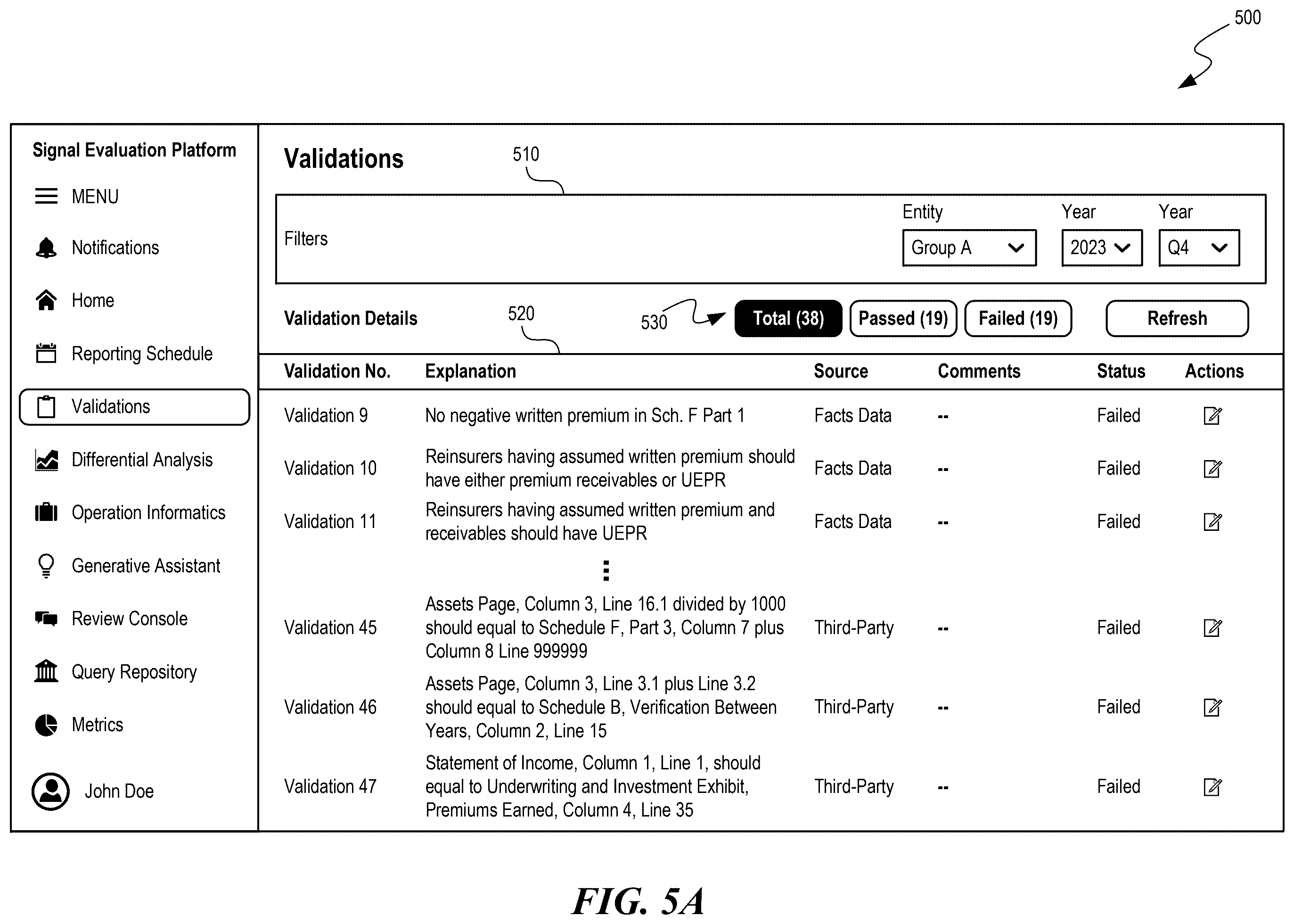 Patent US12468696 Figure 5 – Signal evaluation platform