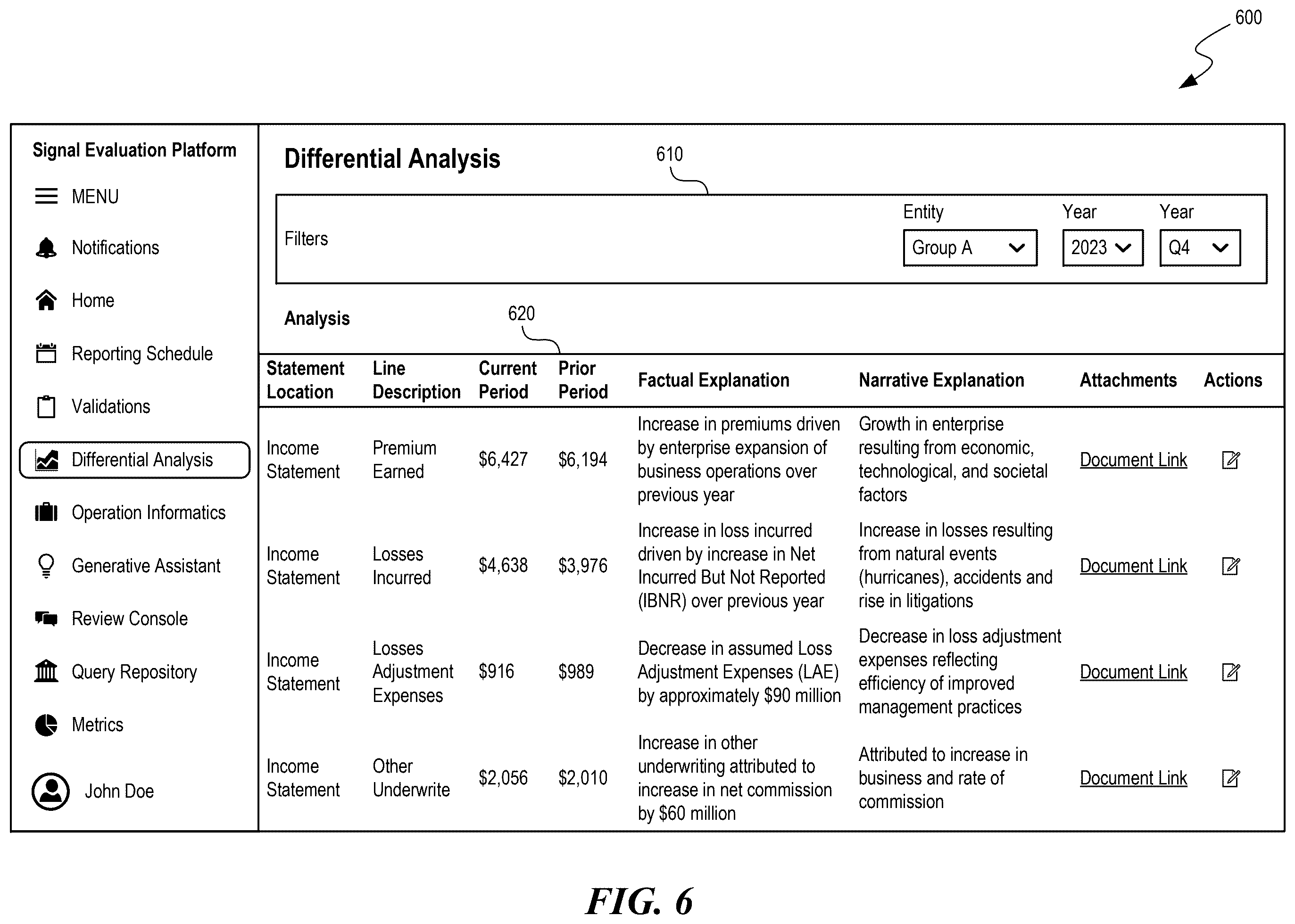 Patent US12468696 Figure 8 – Signal evaluation platform