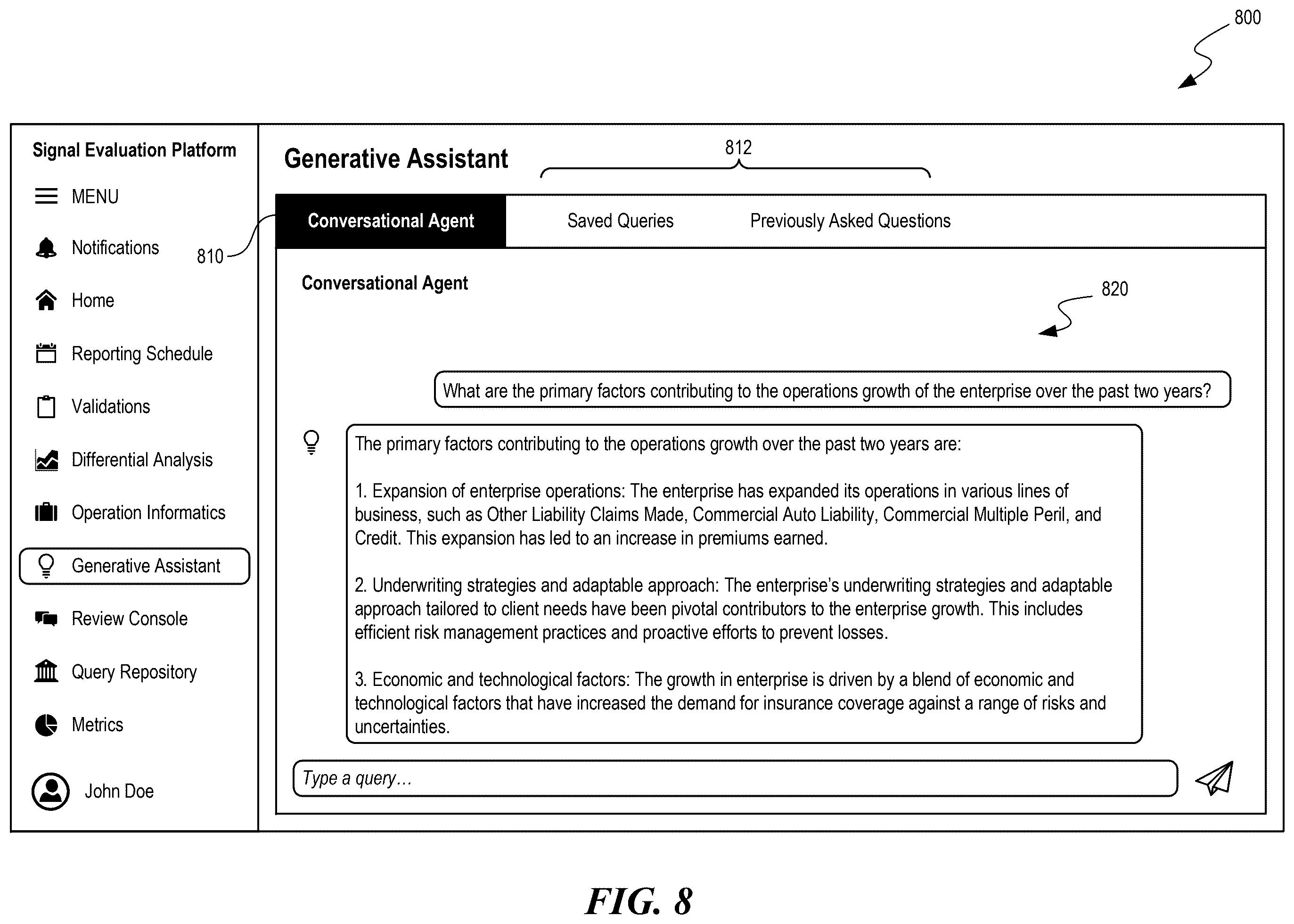 Patent US12468696 Figure 10 – Signal evaluation platform