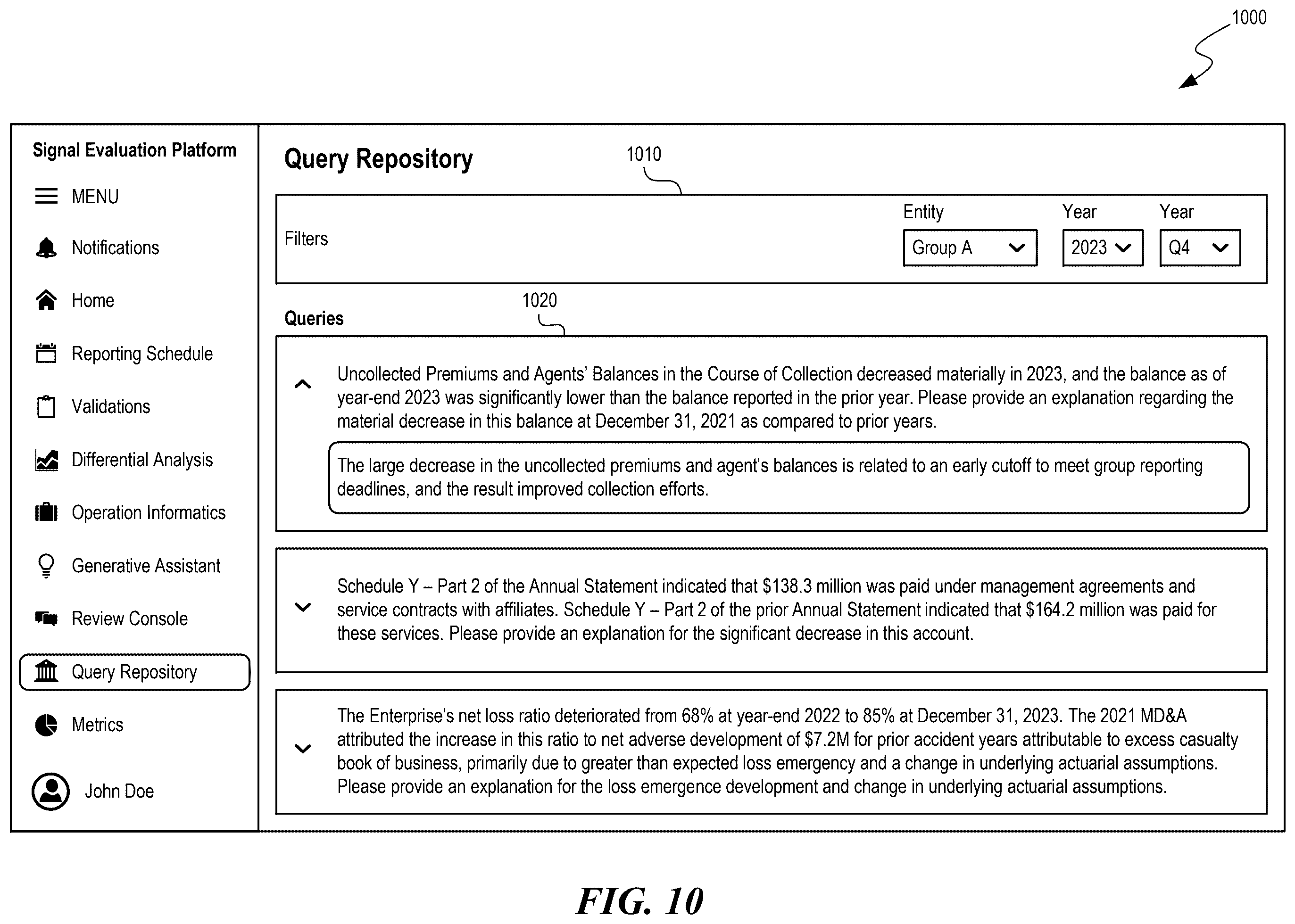 Patent US12468696 Figure 13 – Signal evaluation platform
