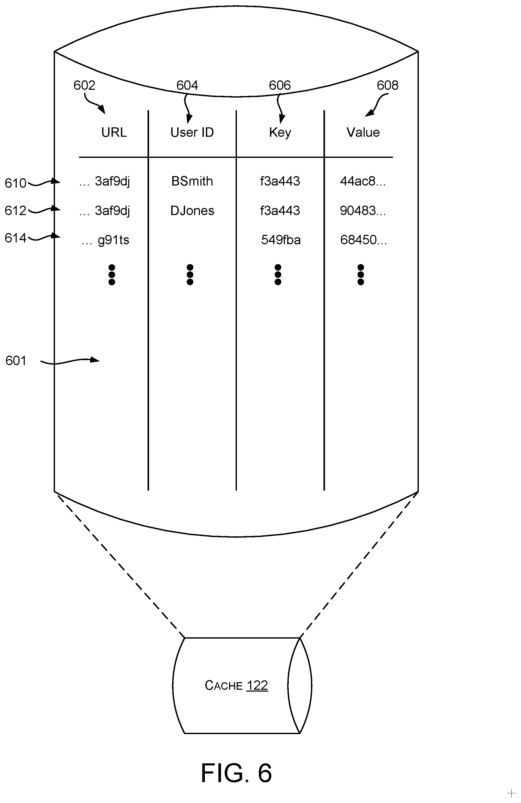Patent US12468700 Figure 6 – Asynchronous predictive caching of content listed in search results
