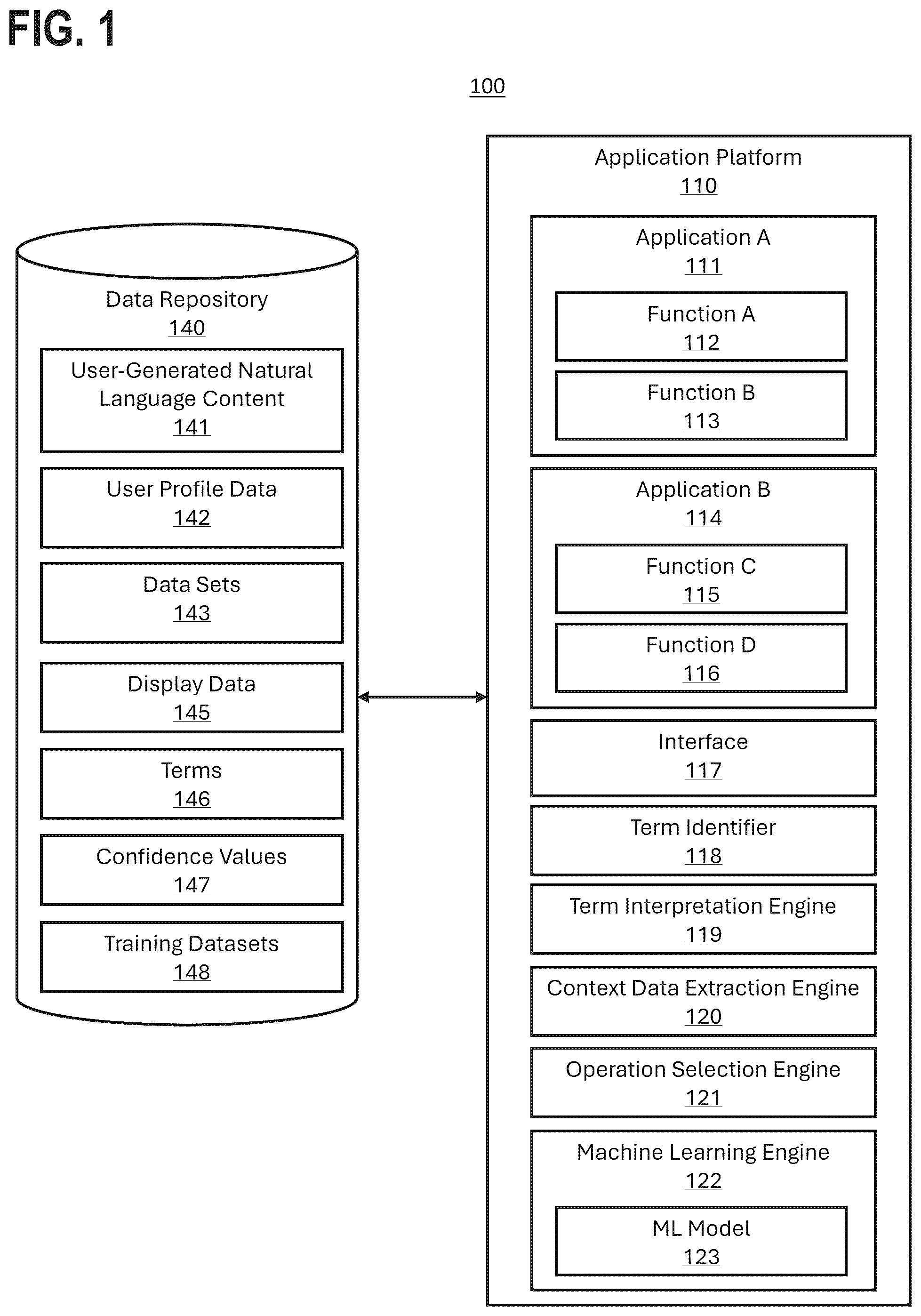 Patent US12468716 — Content-based operation selection — Figure 1