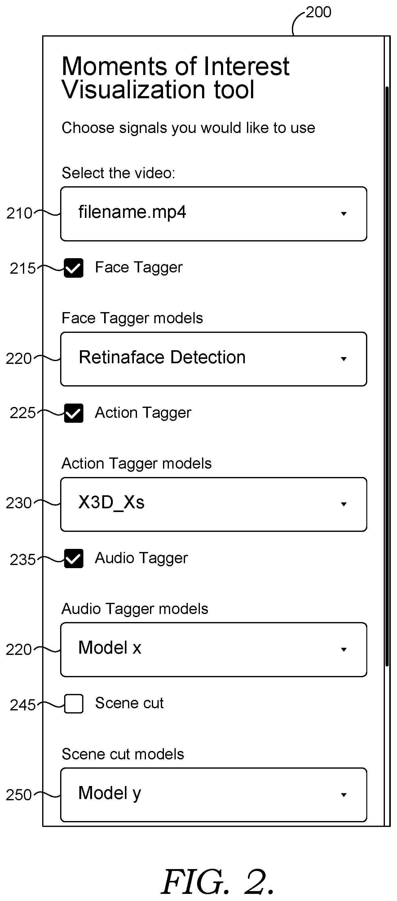 Patent US12468760 Figure 2 – Customizable framework to extract moments of interest