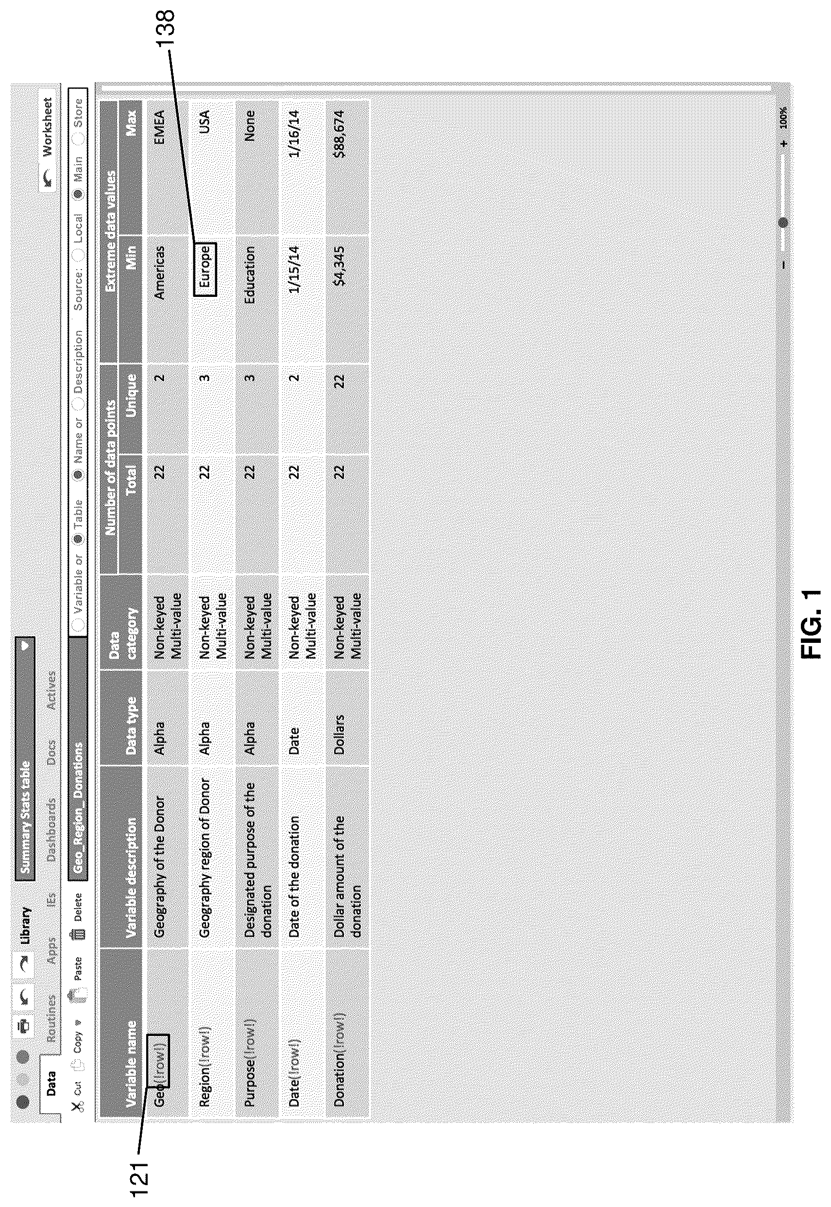 Patent US12468881 Figure 1 – Methods and systems for connecting a spreadsheet to external data sources with ordered formulaic use of data retrieved