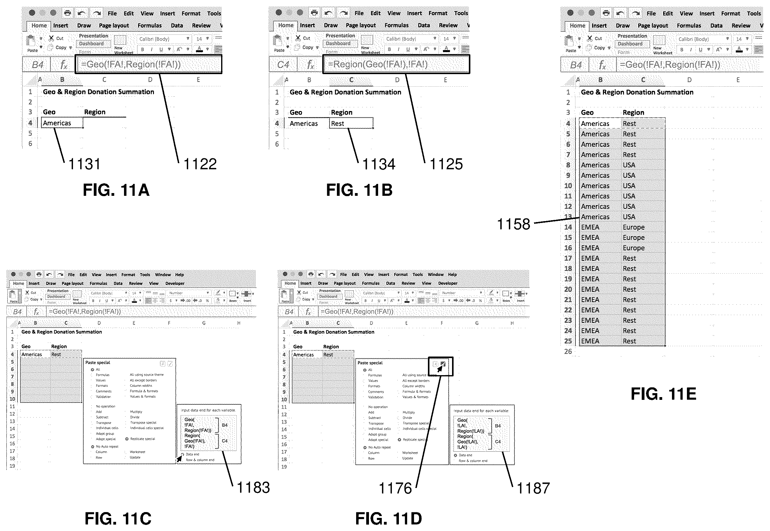 Patent US12468881 Figure 11 – Methods and systems for connecting a spreadsheet to external data sources with ordered formulaic use of data retrieved