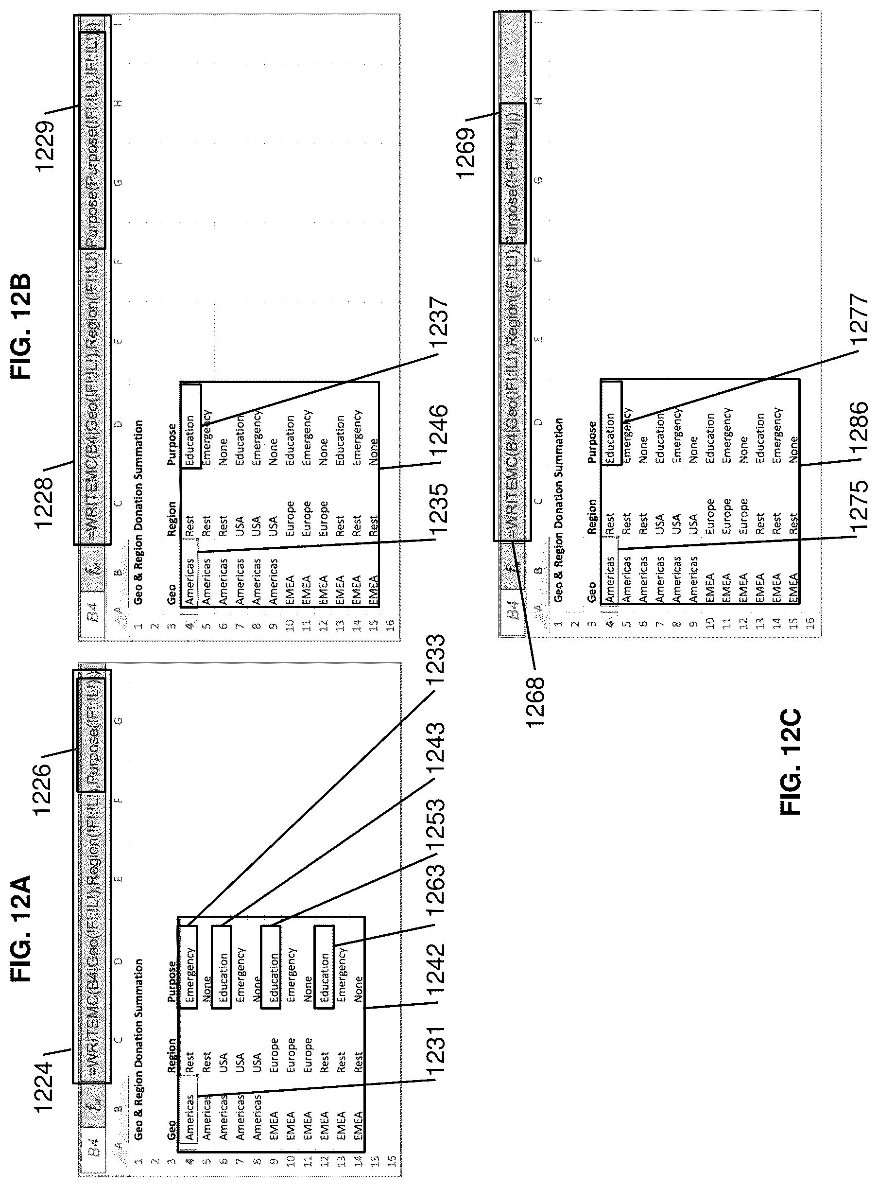 Patent US12468881 Figure 12 – Methods and systems for connecting a spreadsheet to external data sources with ordered formulaic use of data retrieved