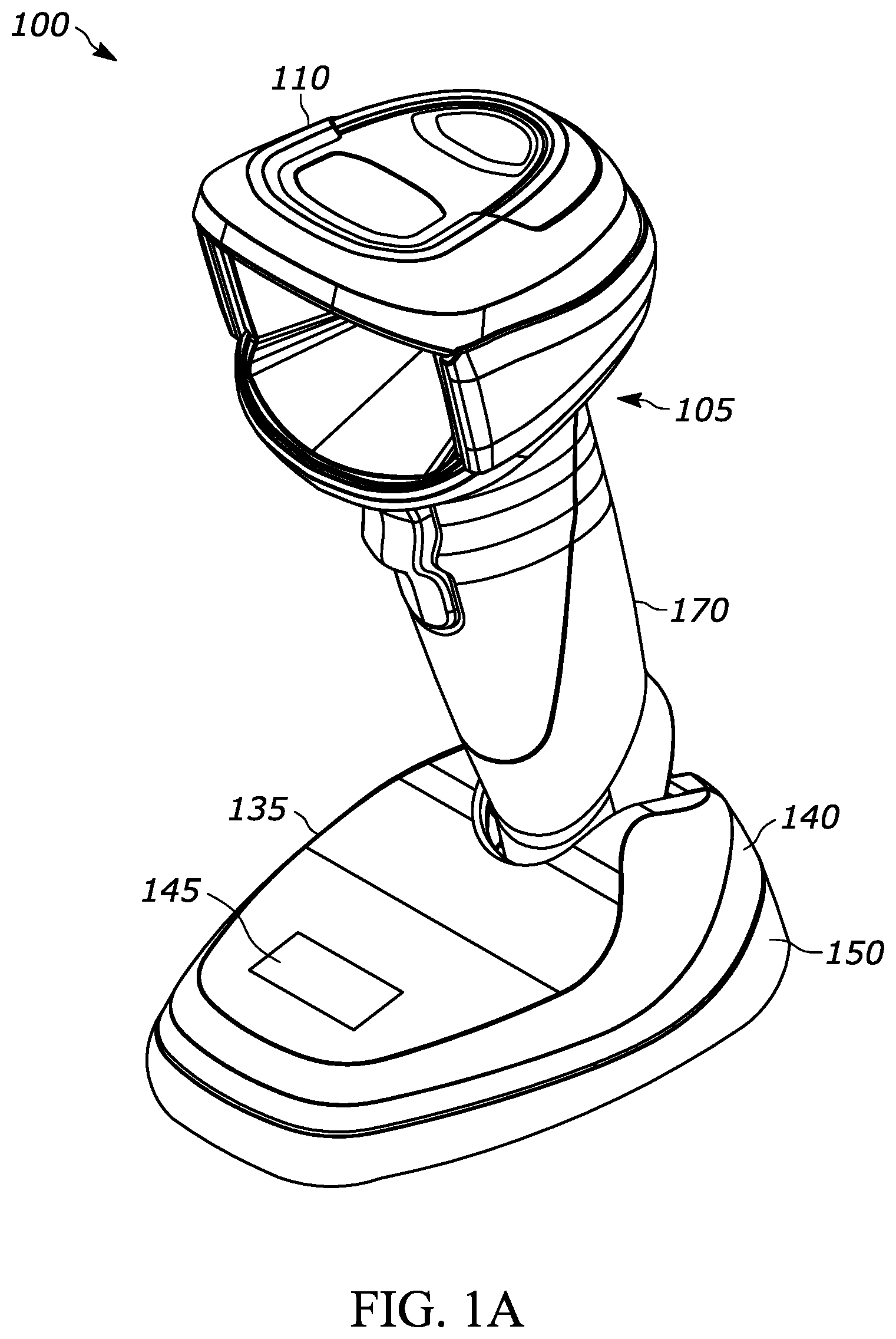 Patent US12468909 Figure 1 – Use of distance measurement to aid in vision applications in handheld scanner devices