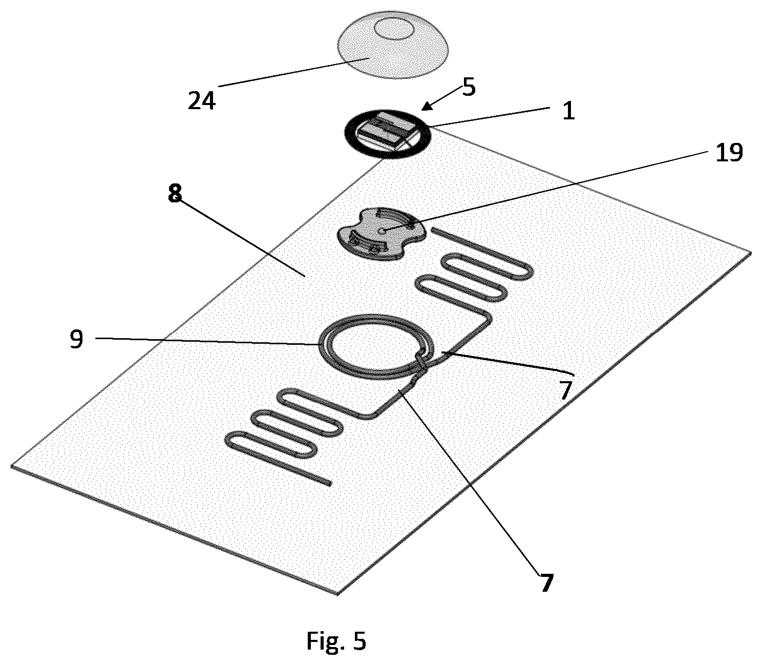 Patent US12468916 Figure 5 – RFID (radio frequency identification) tag, in particular for washable items