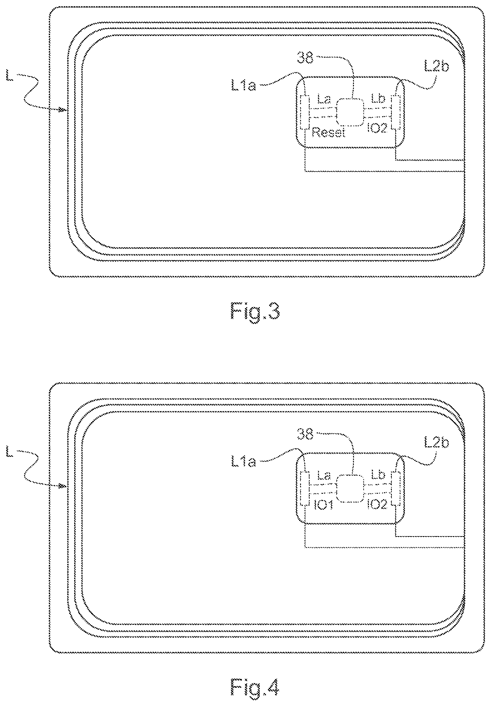 Patent US12468918 Figure 2 – Electronic document module comprising a chip and a contact interface with an antenna connected to an I/O port of the chip, electronic document comprising such a module and method for checking a connection between the module and a corresponding antenna