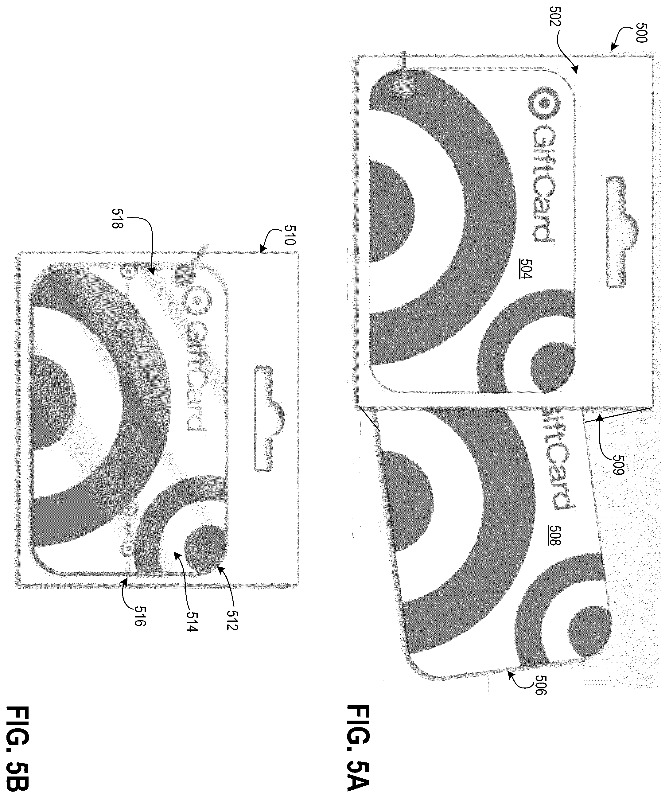 Patent US12468919 Figure 6 – Gift card having coin reactive ink and other tamperproof properties
